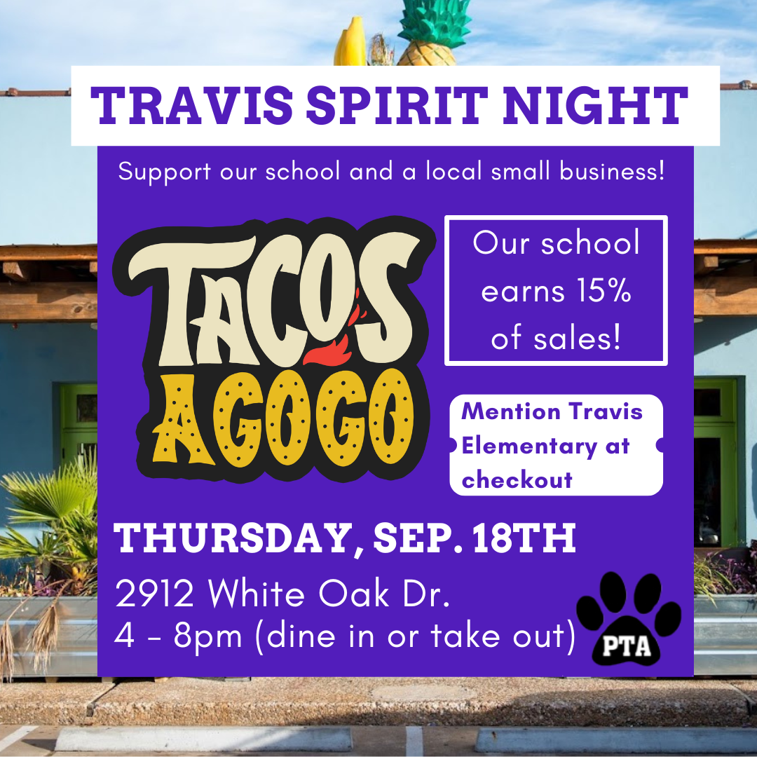 Travis Spirit Night: Tacos A Go Go