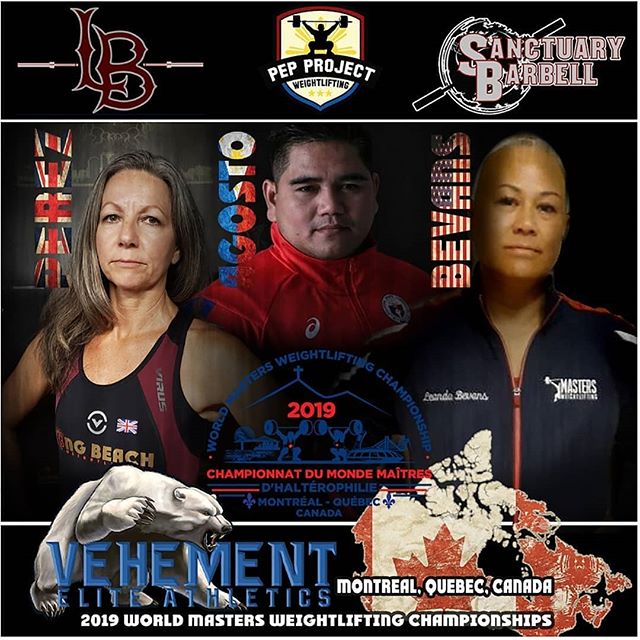 Masters World Championships are set to begin tomorrow! This year our @vehement.elite.athletics family is sending three athletes to represent three different nations!
Susie Perez @fiftypluslifter from @longbeachweightlifting representing Great Britain will start us off on Monday, Aug. 19
Leanda Keahi-Bevans @cfaloha from @sanctuarybarbell representing the USA will take the platform on Tuesday, Aug. 20 in an attempt to defend her 2019 World Championship!
Richard ‘Pep’ Agosto @jerker_pep @pepprojectweightlifting representing the Philippines takes the platform on Saturday Aug. 24.
The full event will be streamed live on YouTube! We will post the link as soon as it is available! Big thanks to @coach.toph for the awesome artwork!
Three Nations. One Team. We Are Vehement!
#wearevehement #sanctuarybarbell #pepprojectweightlifting #mastersworlds #mastersathlete #montreal #usa #greatbritain #philippines #weightlifting