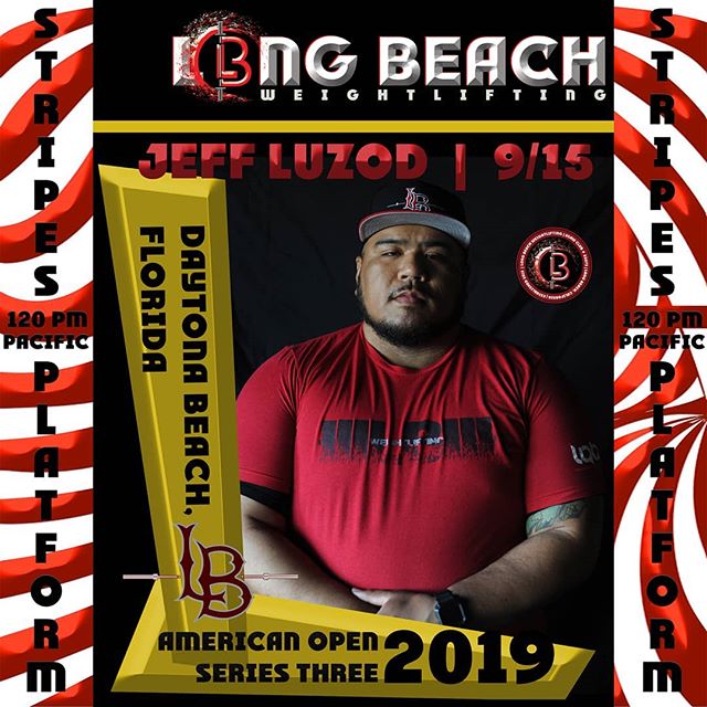 @el_heff will lift at 120pm Pacific time on Sunday, the 15th!  STRIPES PLATFORM

LIVE STREAM LINK IN OUR BIO

@oceancenter #AO3 #AO3Daytona @usa_weightlifting @southernpacificlwc @longbeachweightlifting @vehement.elite.athletics  #19AO3