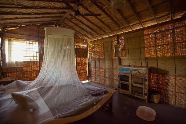 These come with an en suite bathroom, fan and mosquito net. They have recently been lovingly upgraded with simple, yet chic interior-designed finishes.