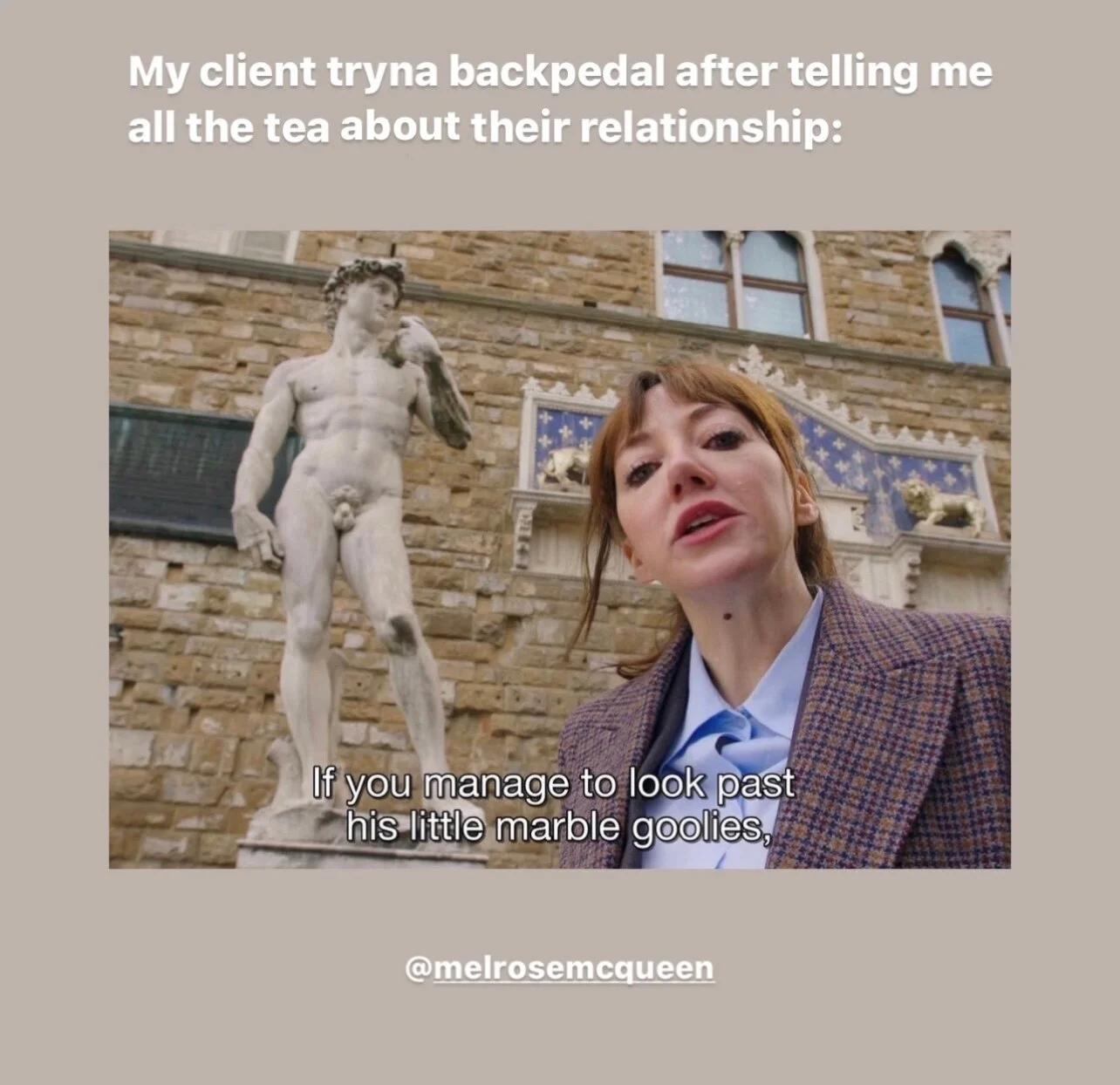 its ok bby, u don't have to explain urself to us #melrosemcqueen