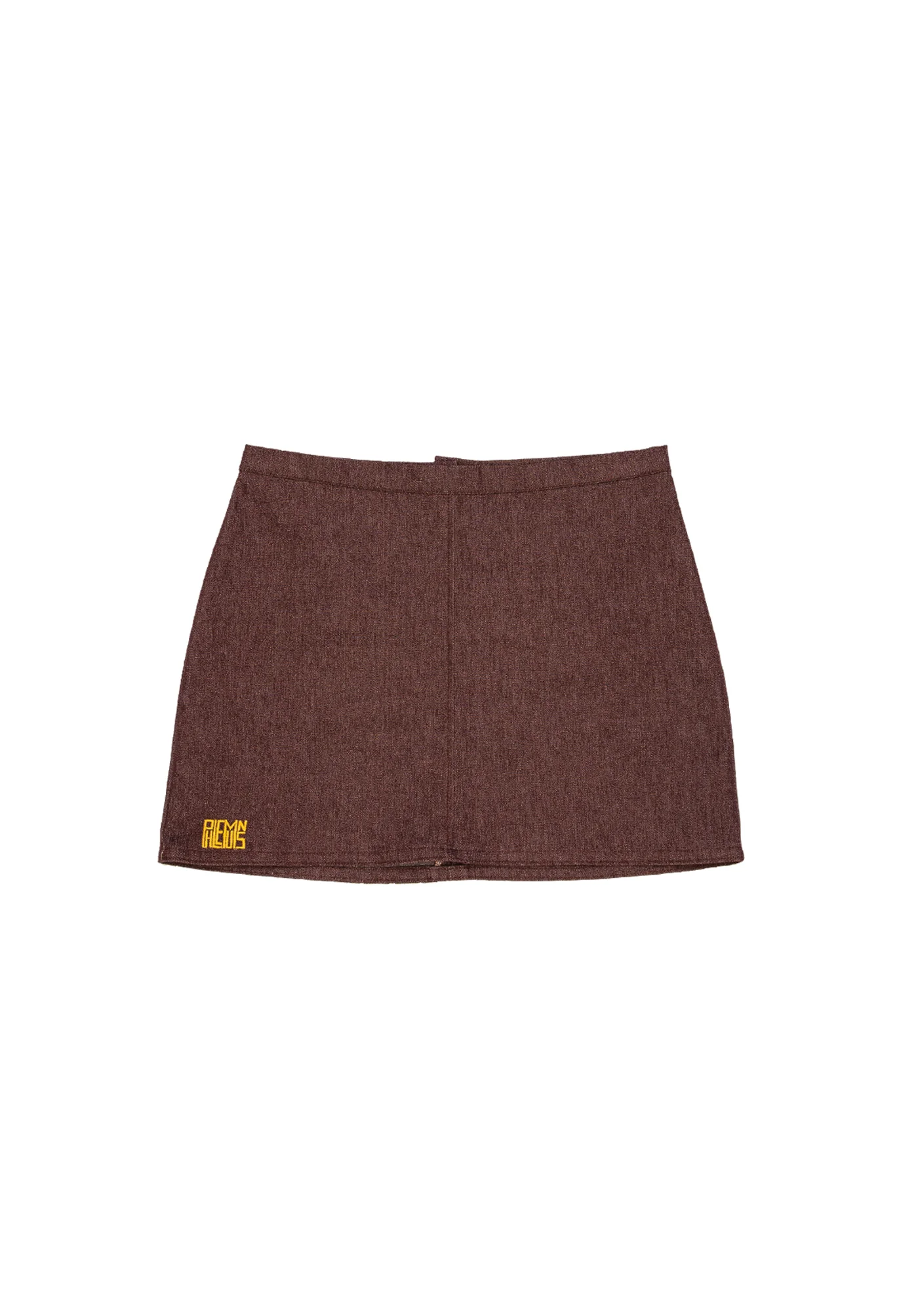 PHLEM NB001-2 WASHED BROWN PANEL SKIRT.jpg