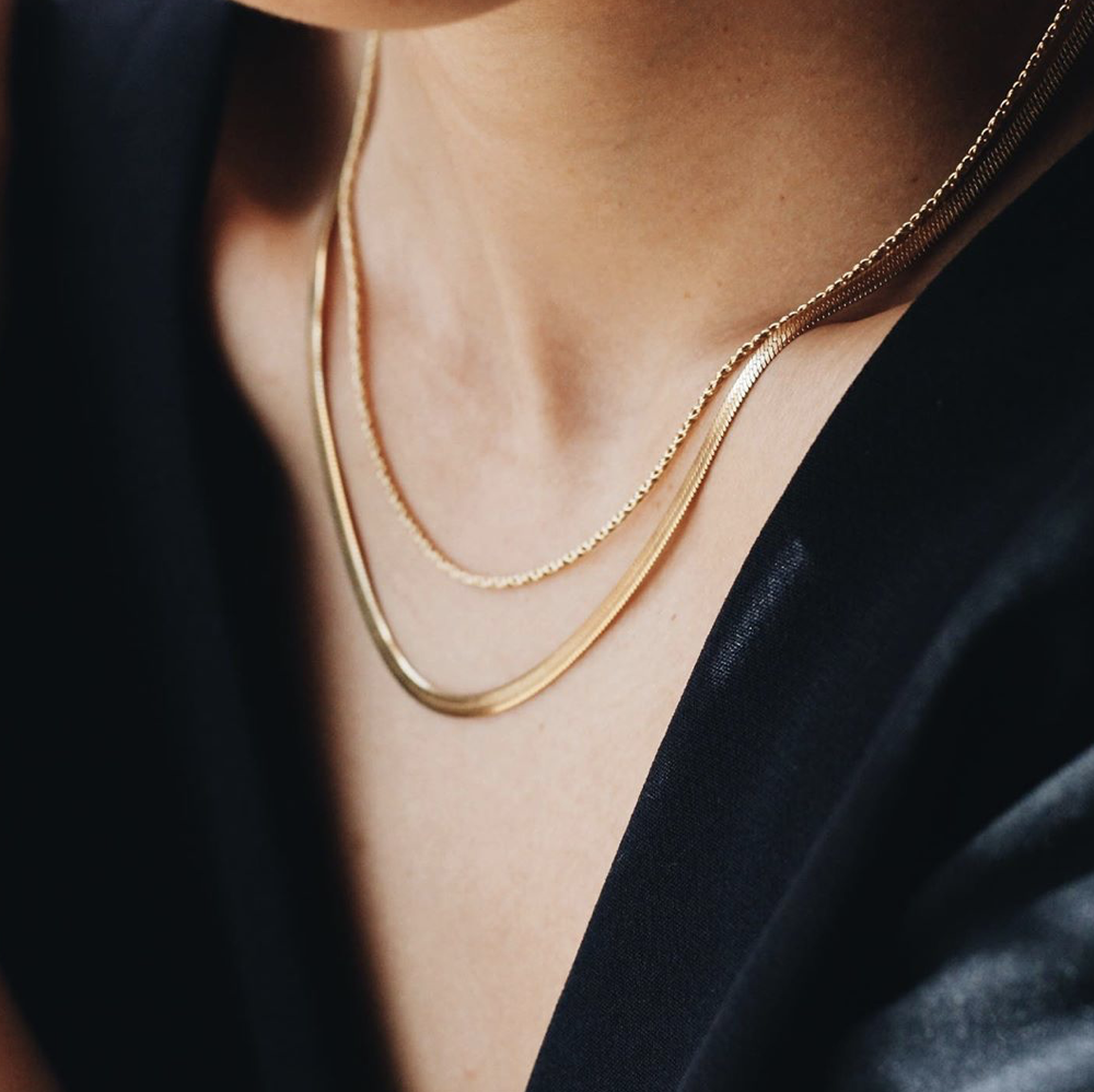 Stainless Steel Gold Plate Snake Chain 