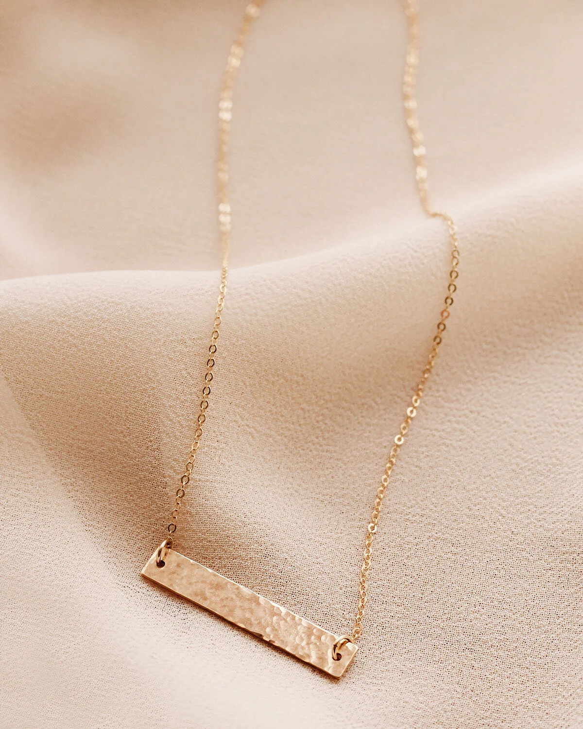 14K Gold Filled Thick Bar Pendant 