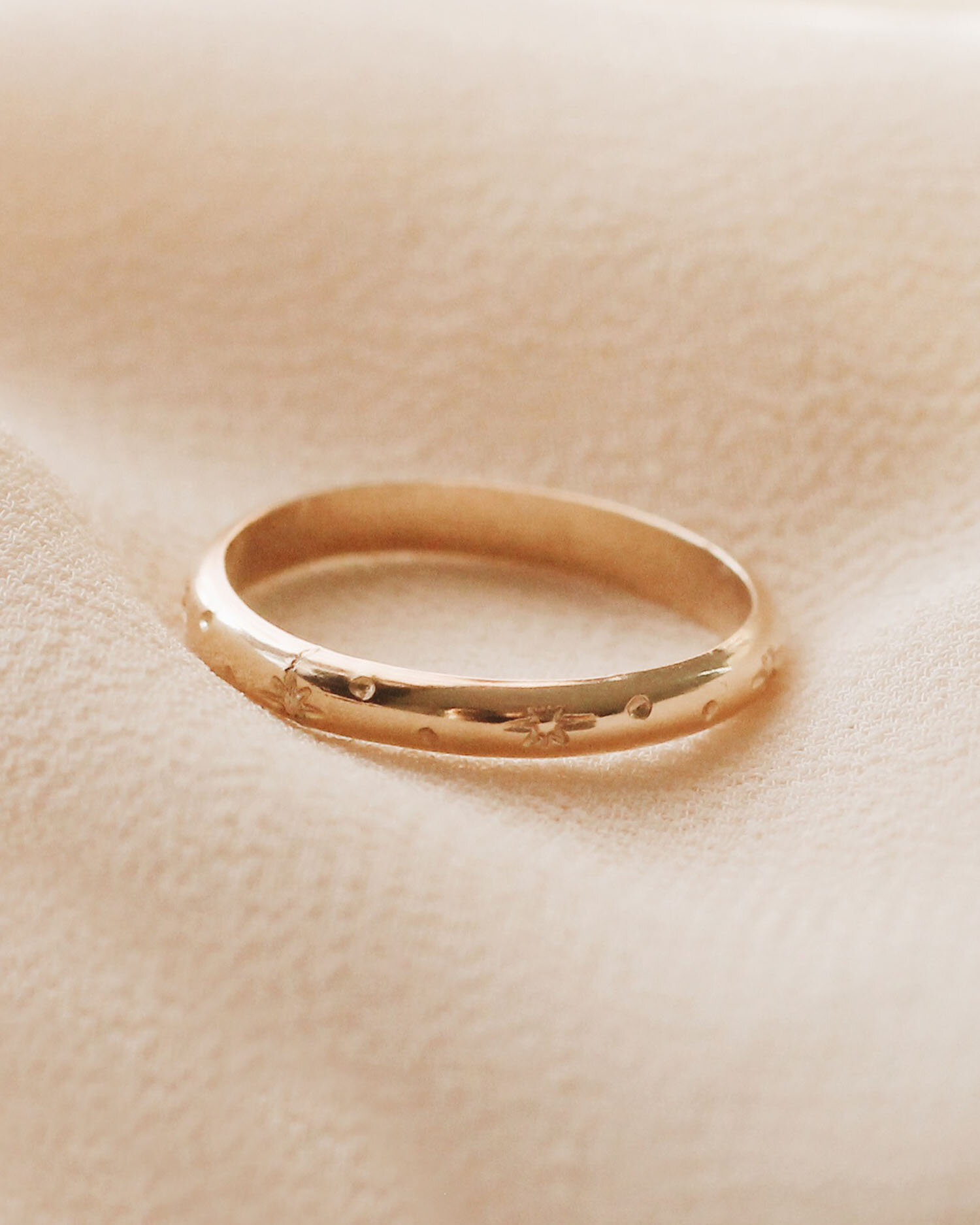 Gold Textured Stackable Ring – RG