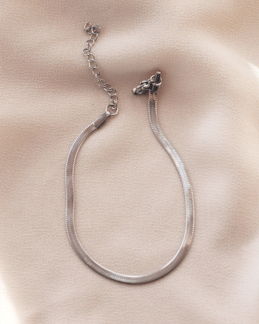 Stainless Steel Silver Snake Chain Bracelet — Priscilla Ma