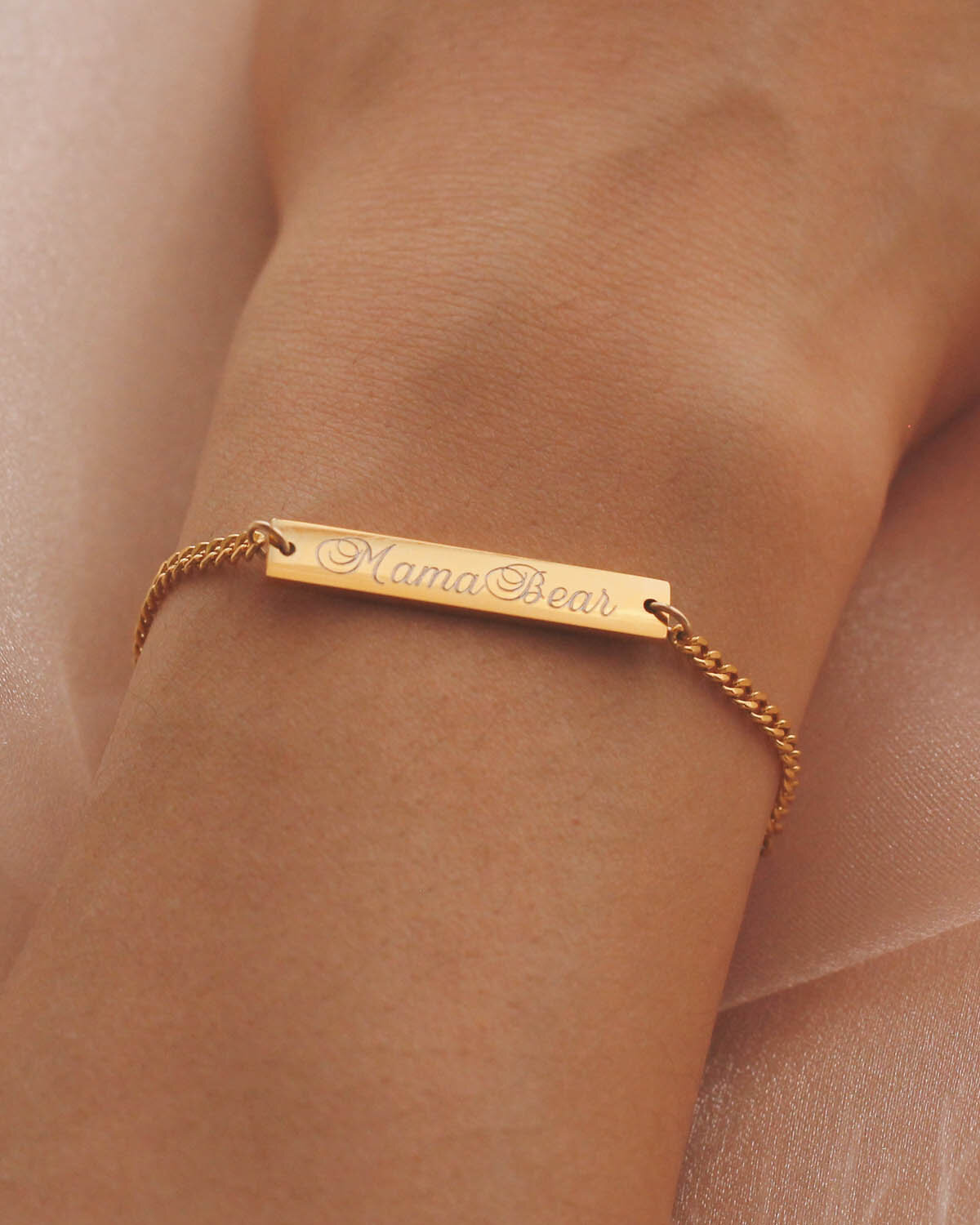 Engrave B1027 - Gold Filled/Stainless Steel Bracelet — Priscilla Ma