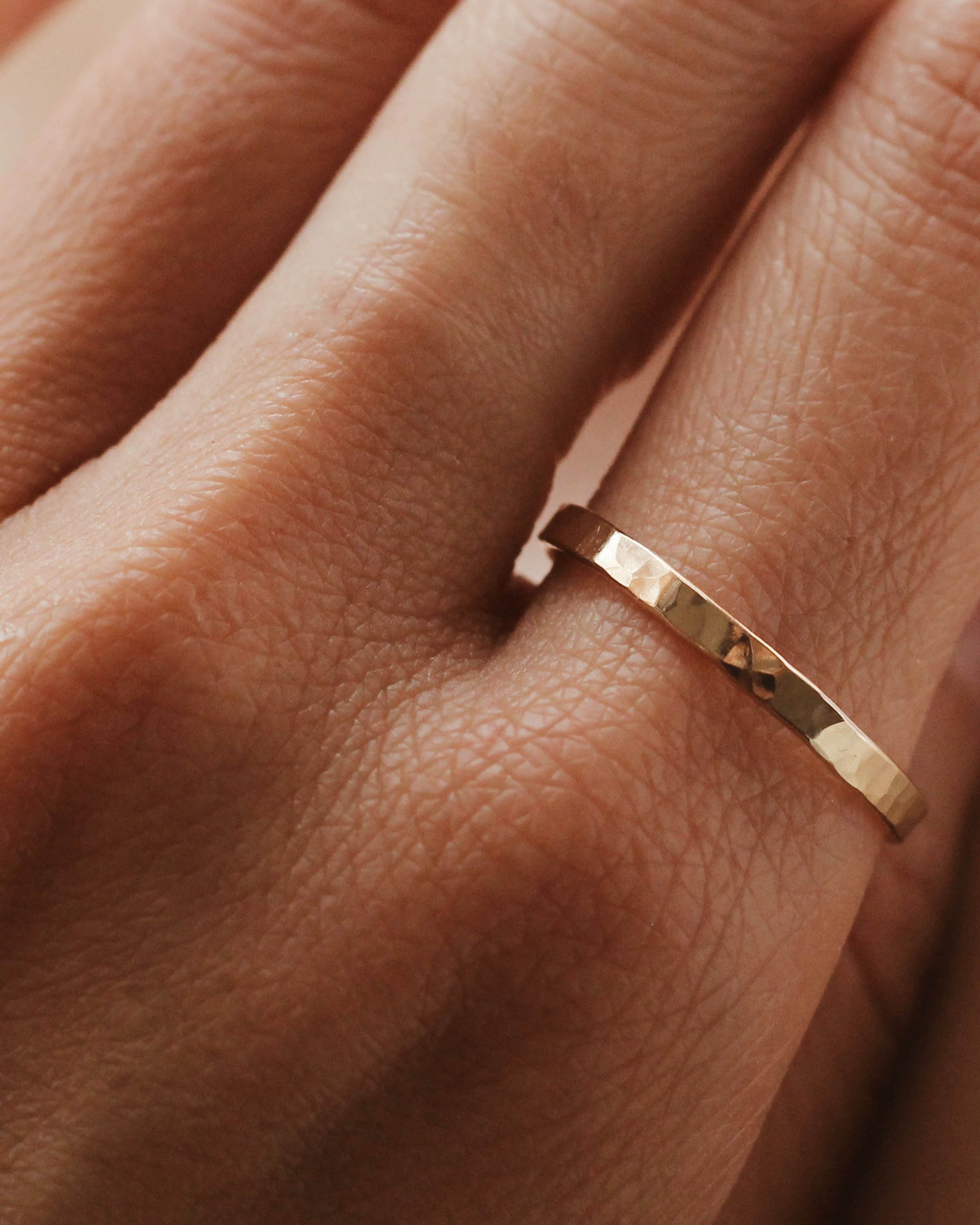 Katie: Minimal & Modern Bezel Set Diamond Ring | Ken & Dana Design