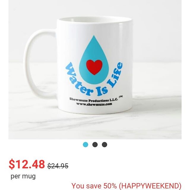 ♨☛ 50% off Mugs! ⛾ ☺
Enter Code at checkout: HAPPYWEEKEND 💠Limited Time! 
Expires: 01/13/19 11:59:59 pm ☚
Pacific Standard Time (PST)
(See details for more information) 
www.zazzle.com/shewmuze

See cup photos...
💙💦Water Is Life_Design #1 Coffee M