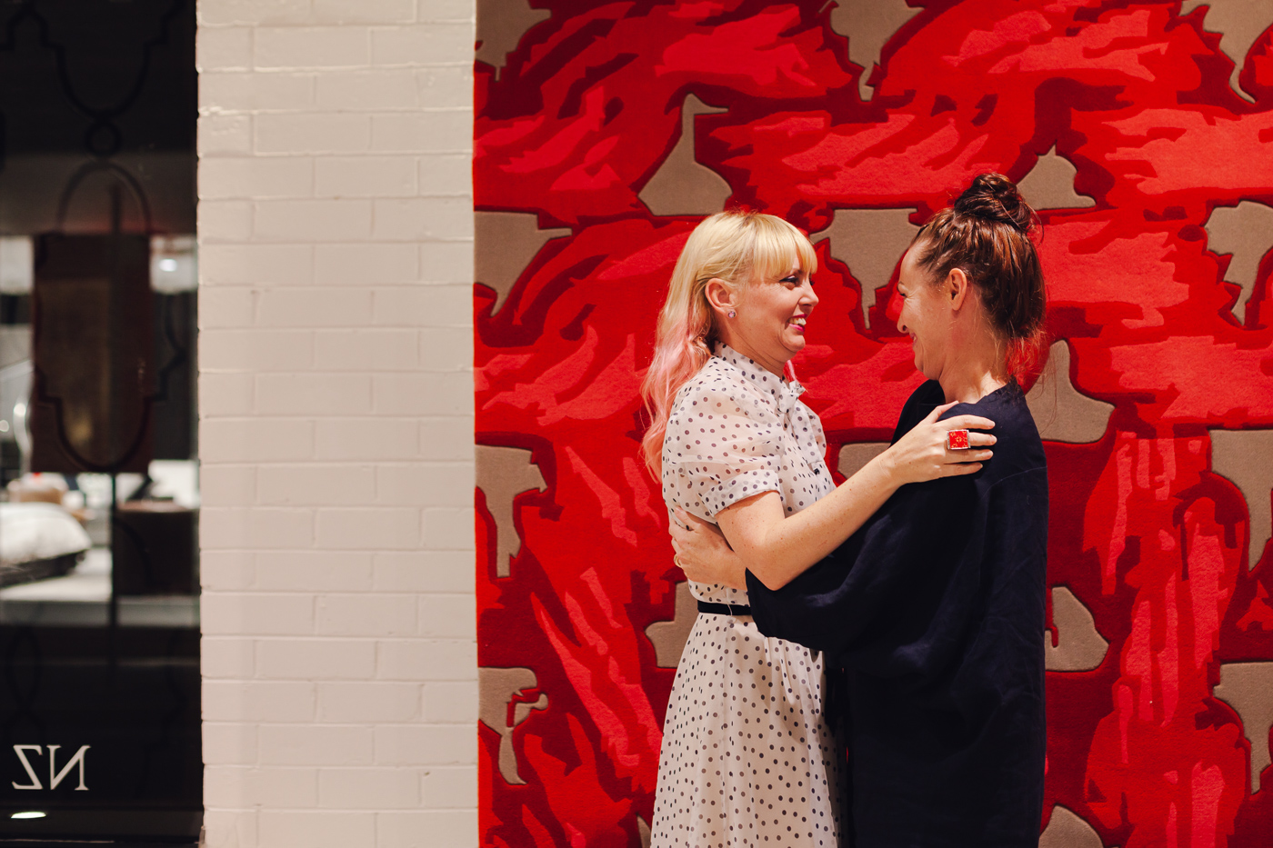 With stylist Tamara Maynes | NEW AGAIN by Petrina Turner Design for Designer Rugs | The launch event