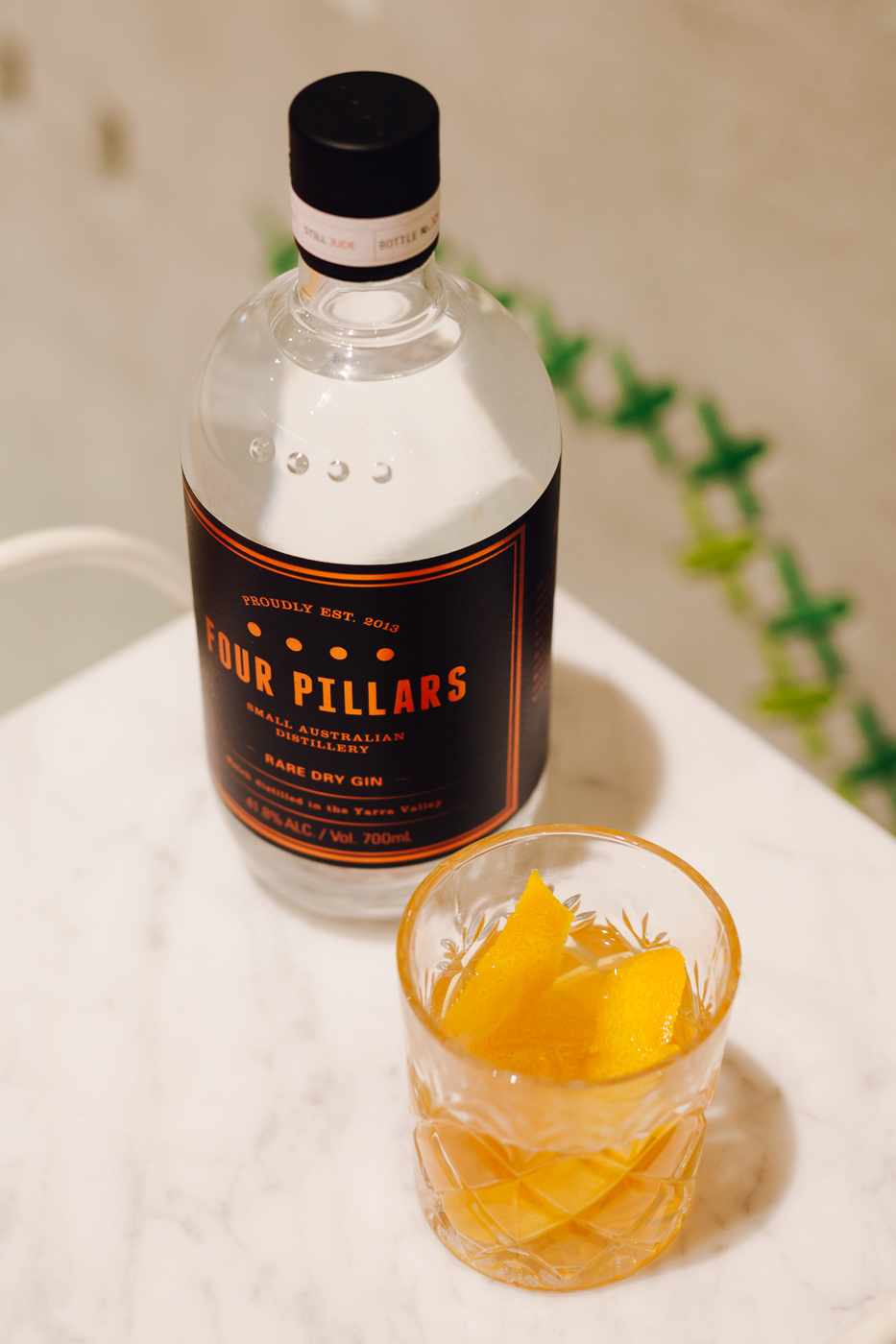 Our exclusive Ginger Gin cocktail with thanks to our event partners Four Pillars Gin & The Rabbit Hole Organic Tea Bar | NEW AGAIN by Petrina Turner Design for Designer Rugs | The launch event
