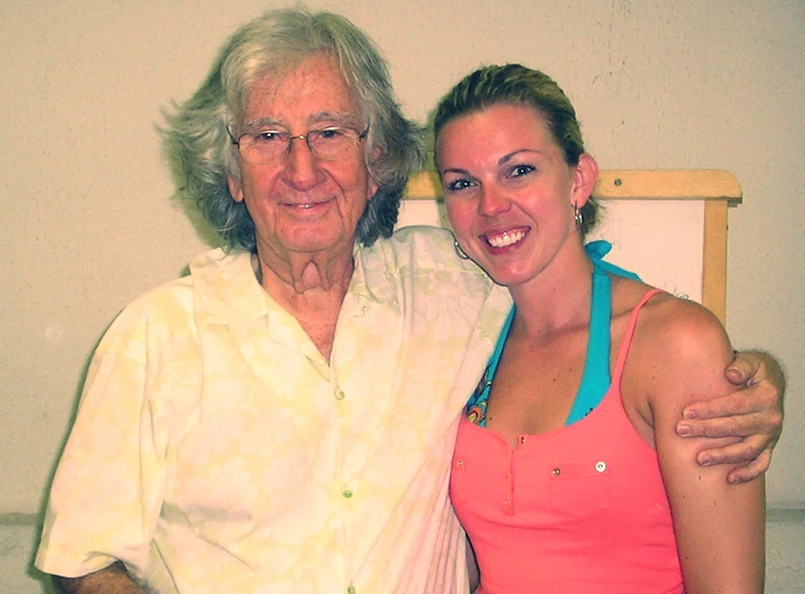 Alexis with Augusto Boal, founder of the The Theatre of the Oppressed in Brazil, 2008.