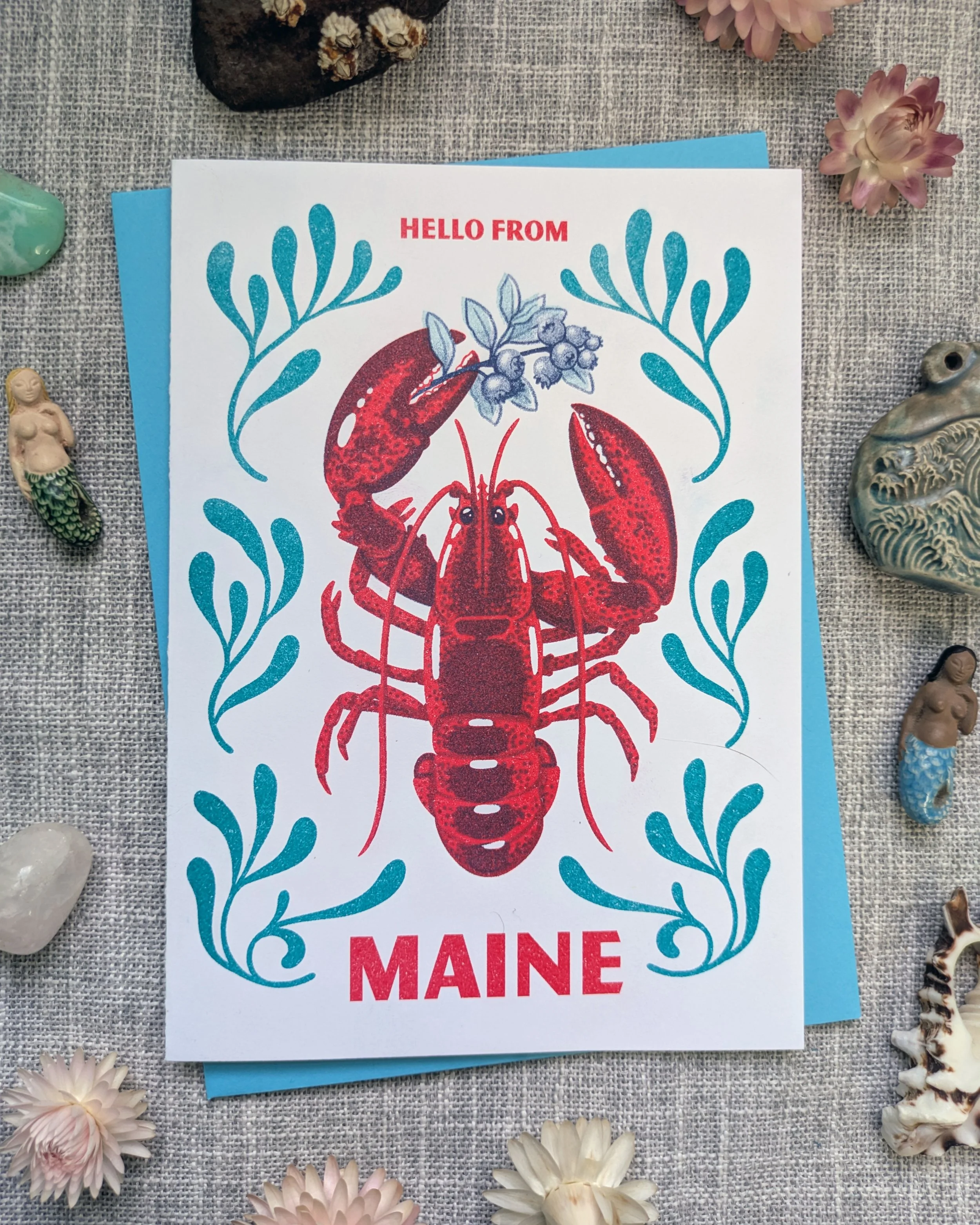 Hello From Maine RISO Card