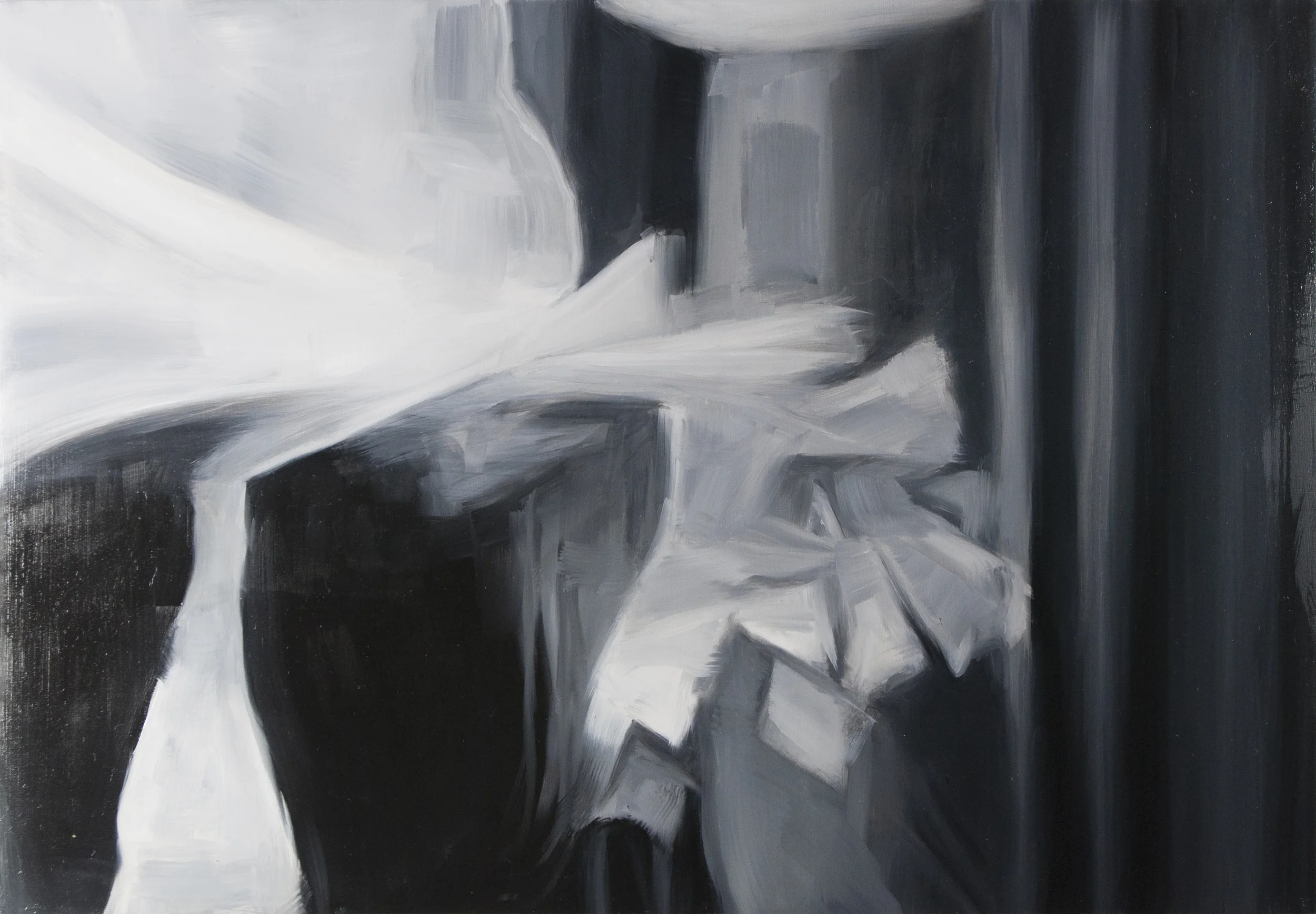 Burlesque No. 2, 201, oil on wood panel, 16 x 23 inches