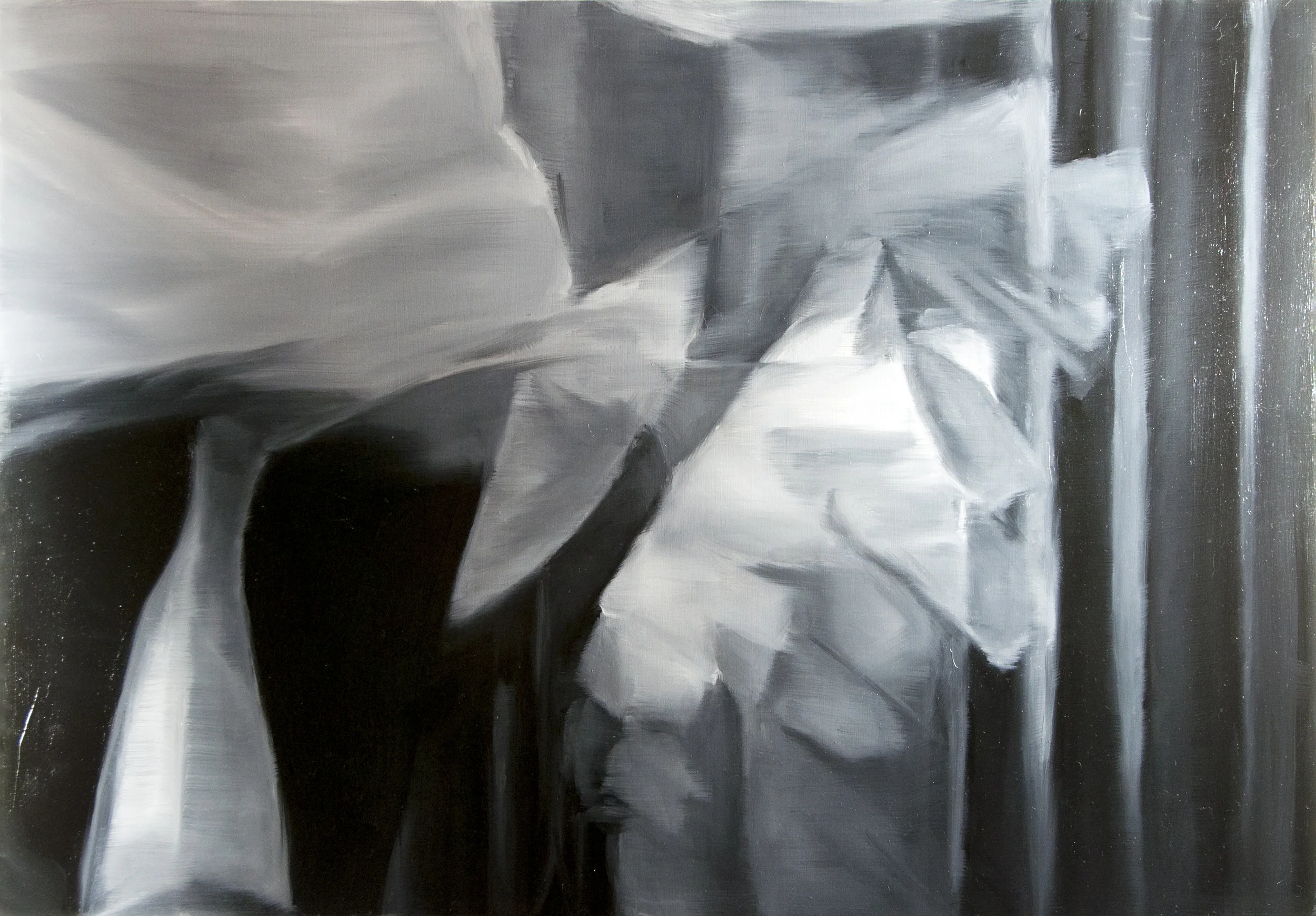 Burlesque No. 1, 2013, oil on wood panel, 16 x 23 inches