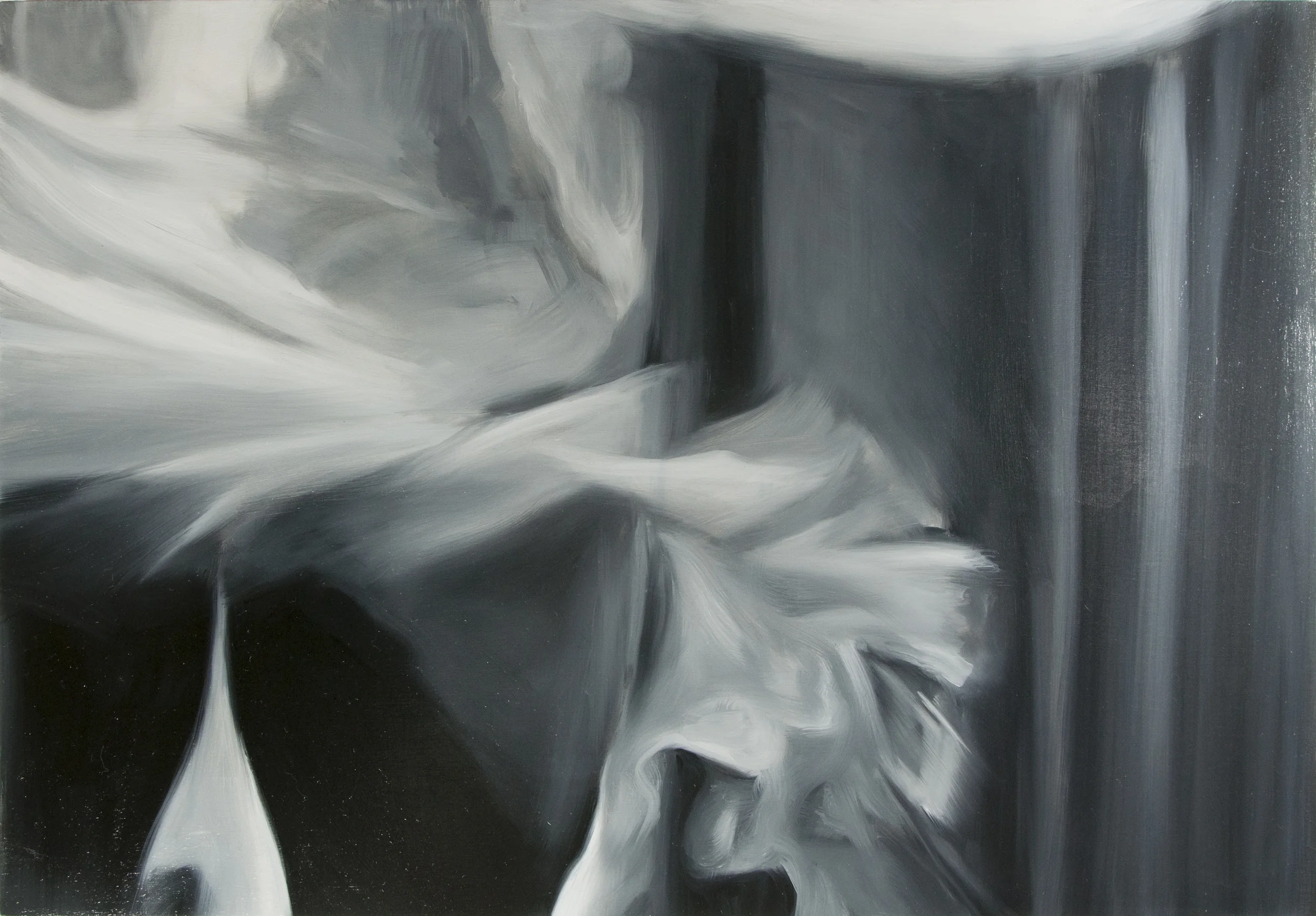 Burlesque No. 3, 201, oil on wood panel, 16 x 23 inches