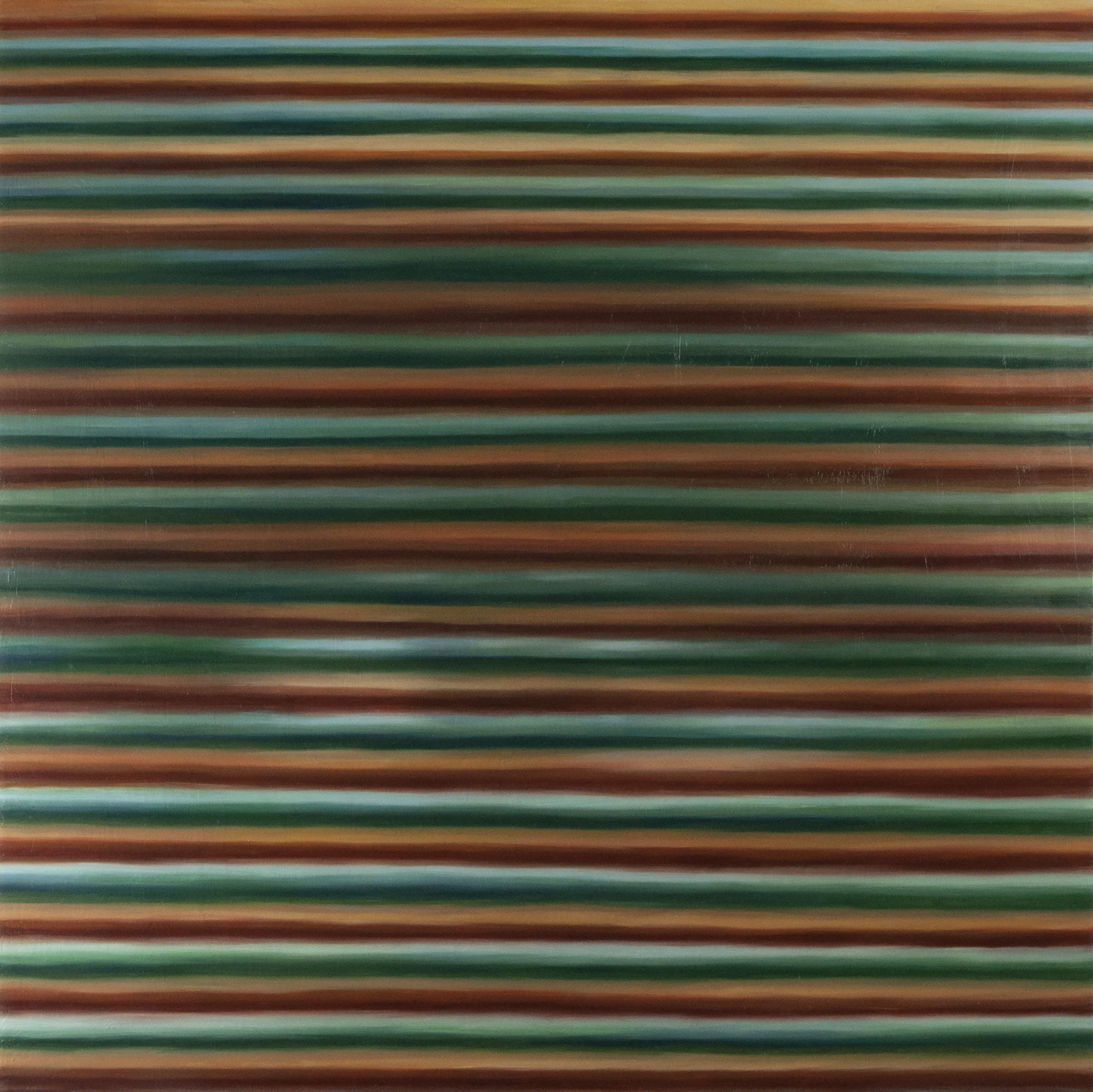 Suggestive Stare of Two Women Interlaced, 2013, oil on wood panel, 22 x 22 inches