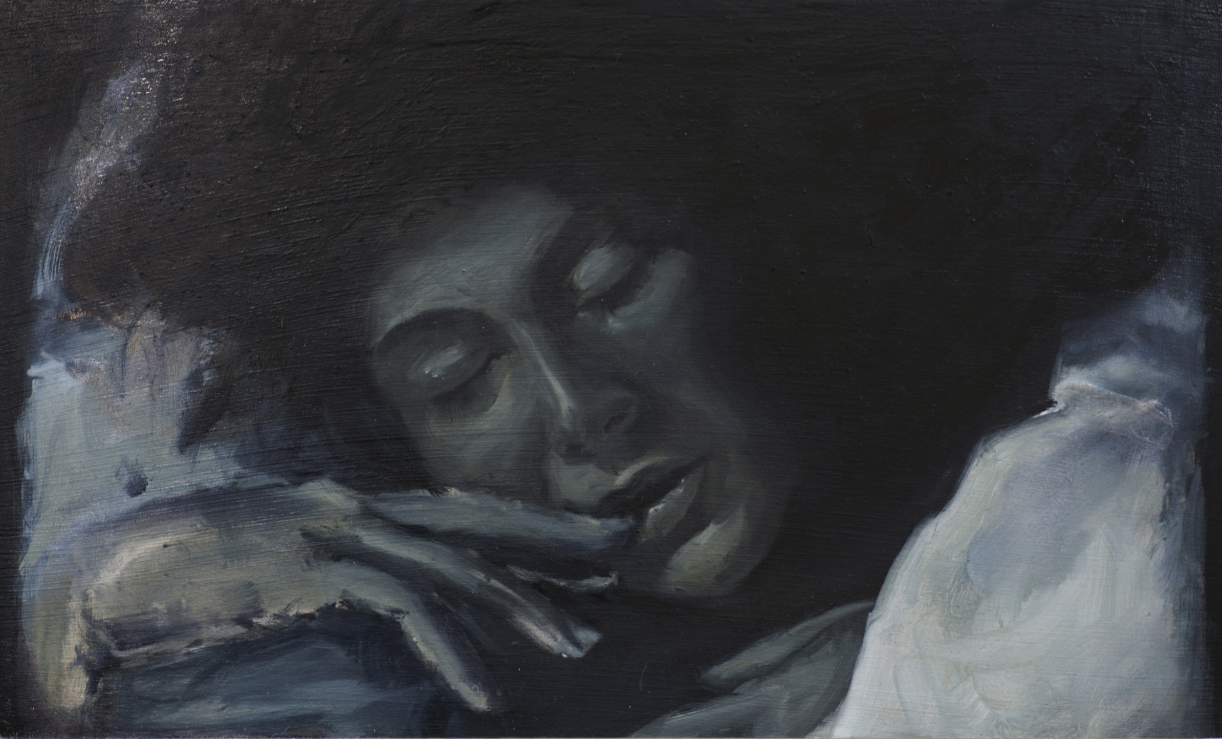   Out of Dreams No. 3 , 2012, oil on wood panel, 12 x 21 inches 