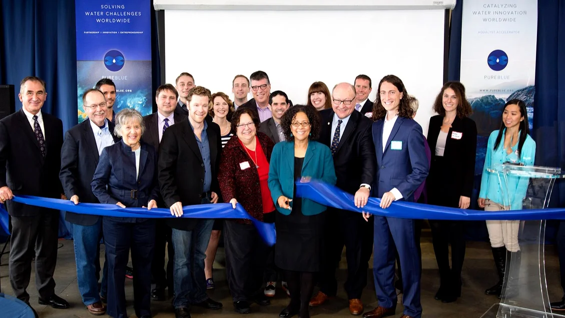 Aqualyst Accelerator ribbon cutting ceremony with Mayor of Tacoma, Marilyn Strickland