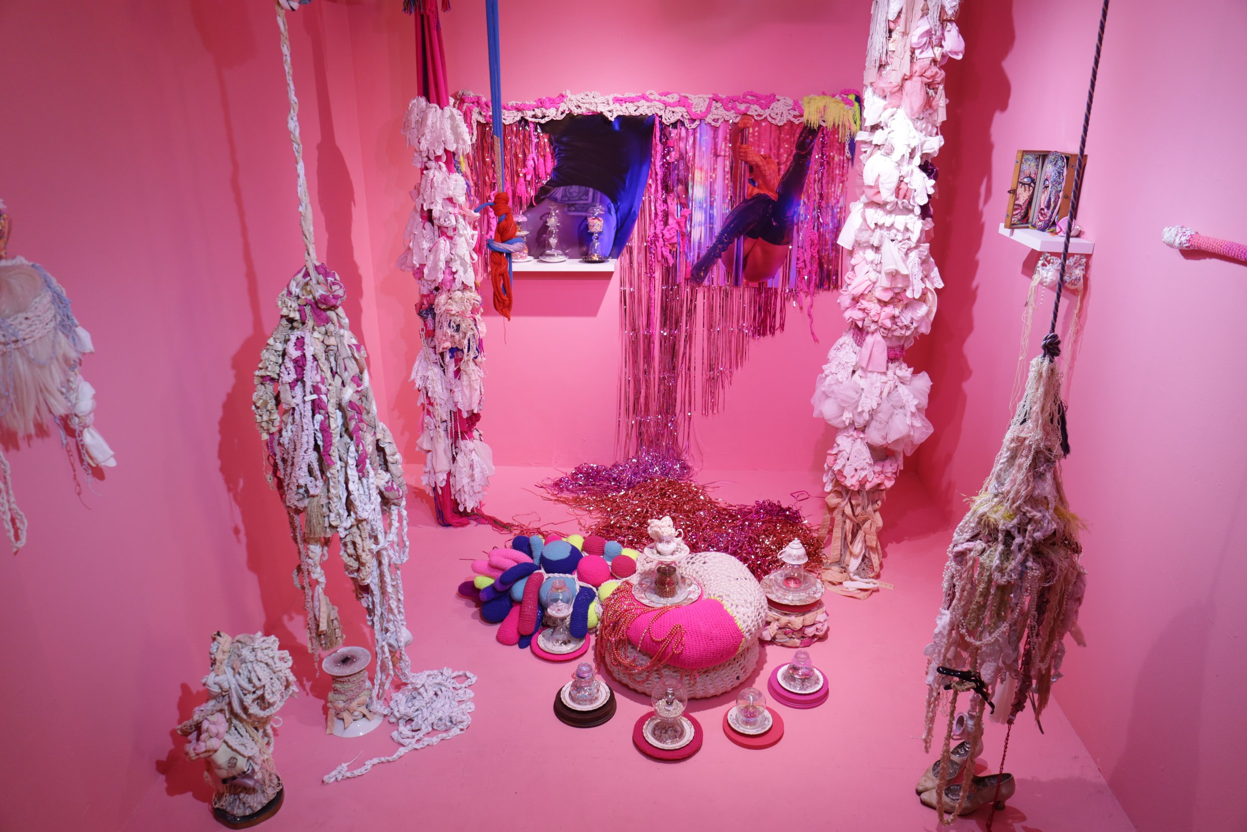  Different Natures is an immersive installation where the aesthetics delineated toward femininity - femininity meaning a state of being not exclusive to one sex or another - may be explored and witnessed by an audience. Its premise is conceptually ba