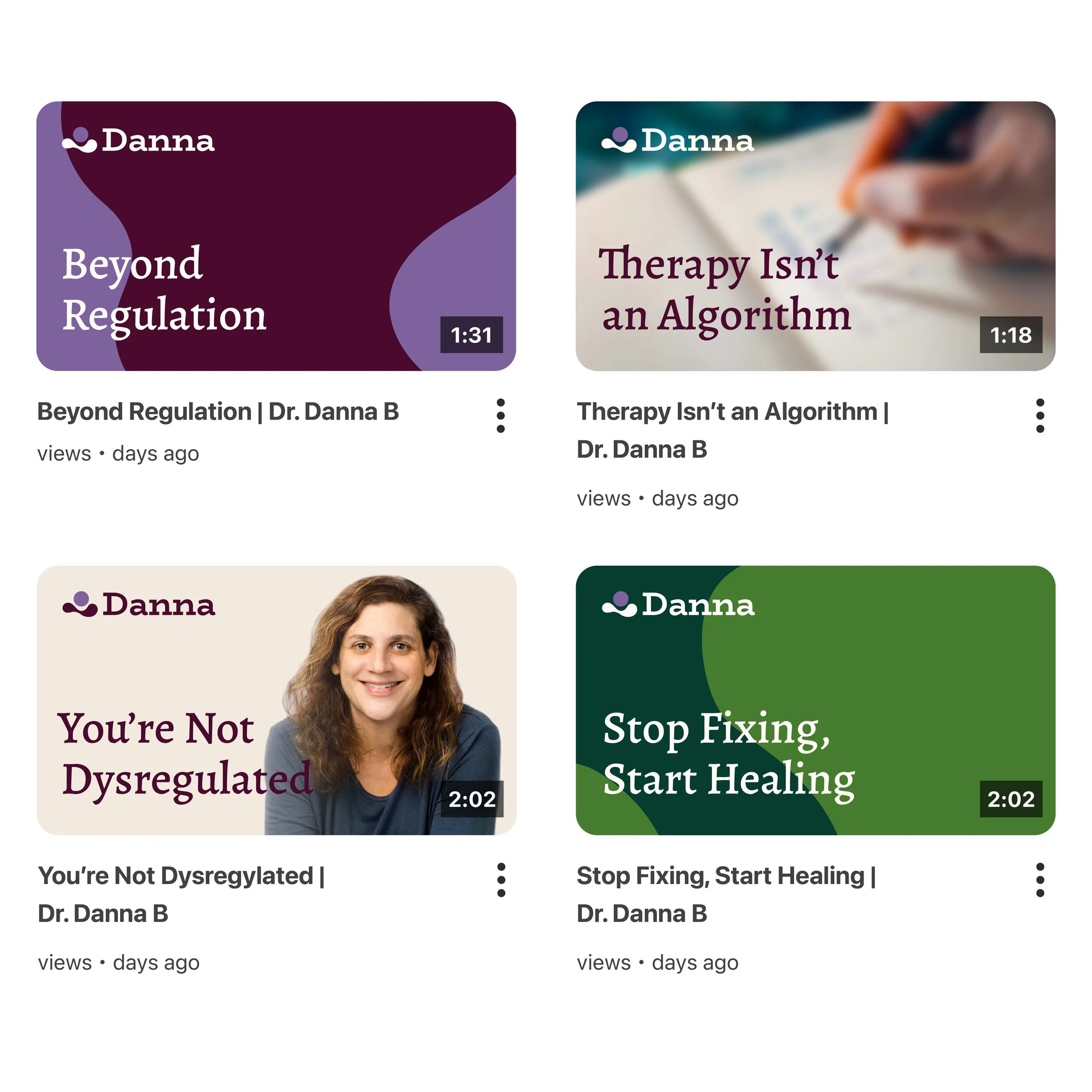 Collection of YouTube thumbnails