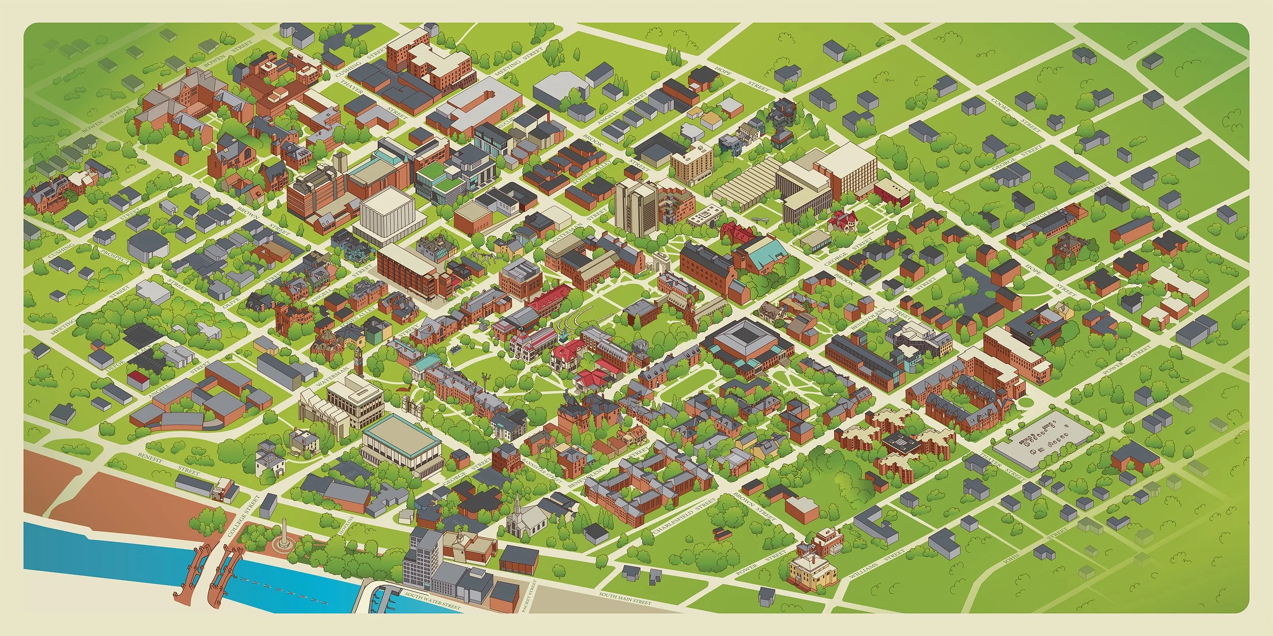 Illustration of campus map