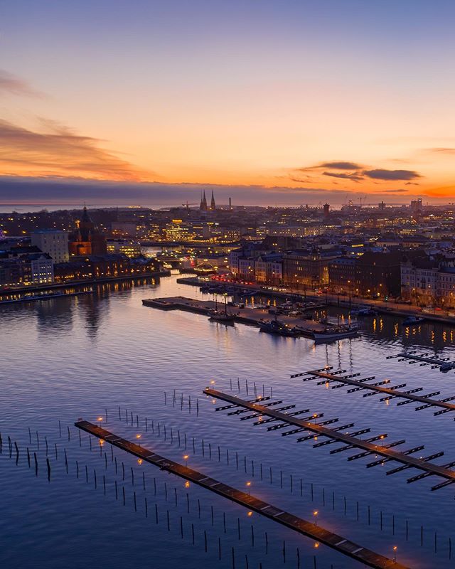 Helsinki by Night. #helsinki #drone #mavic #mavic2pro #dronephotography #panorama