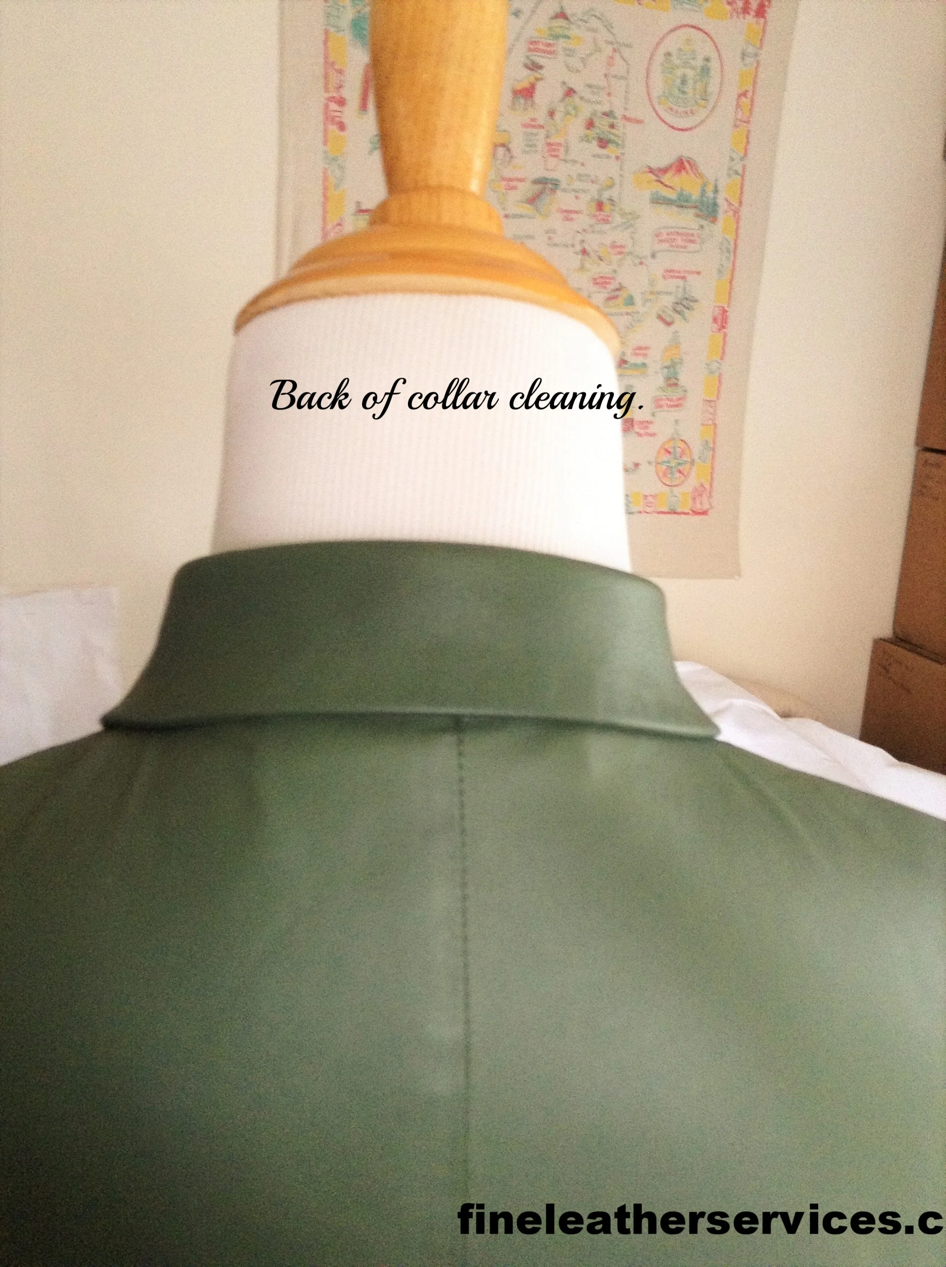 Lambskin collar after cleaning