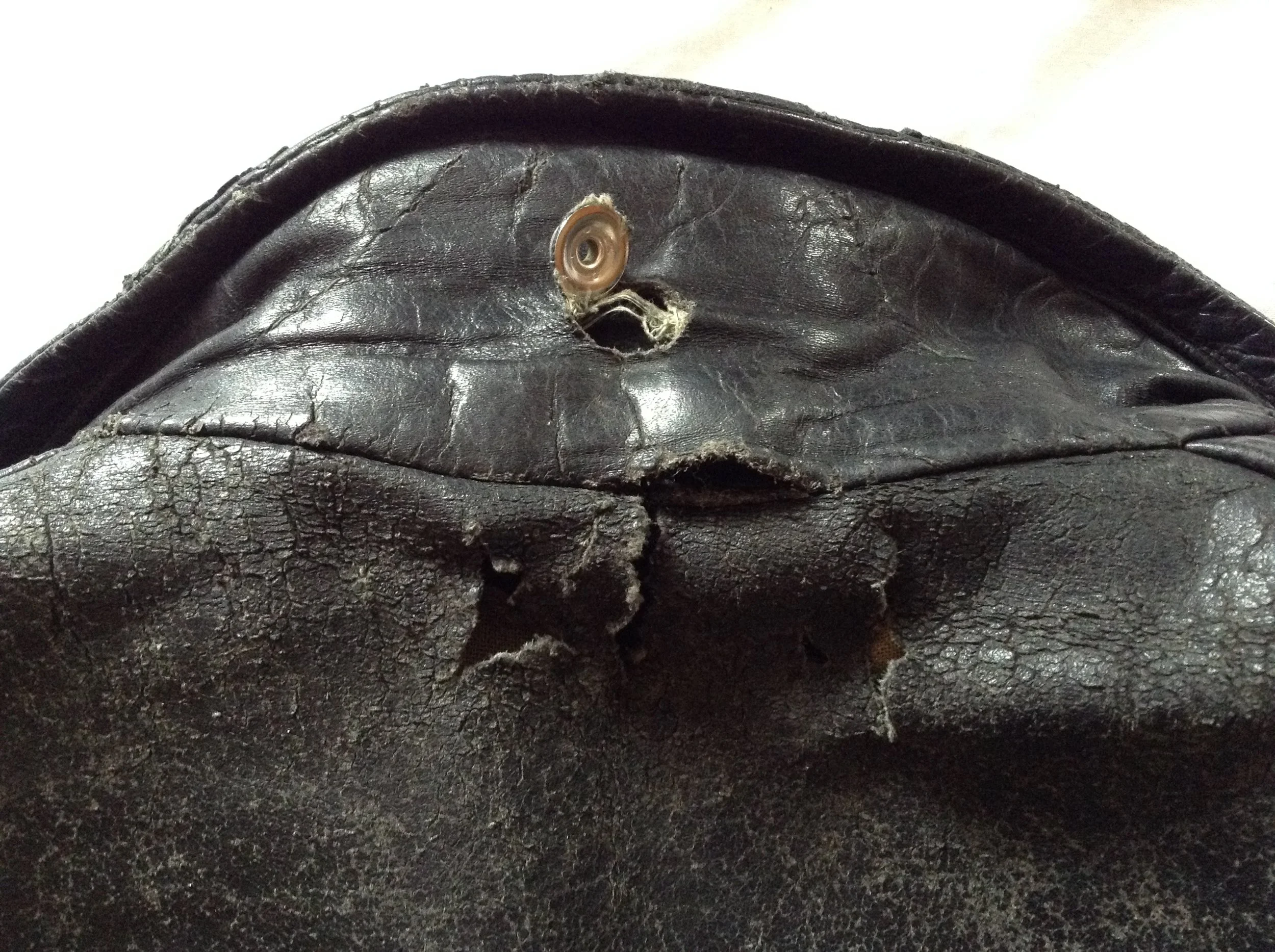 Rear collar and snap 1950's biker jacket