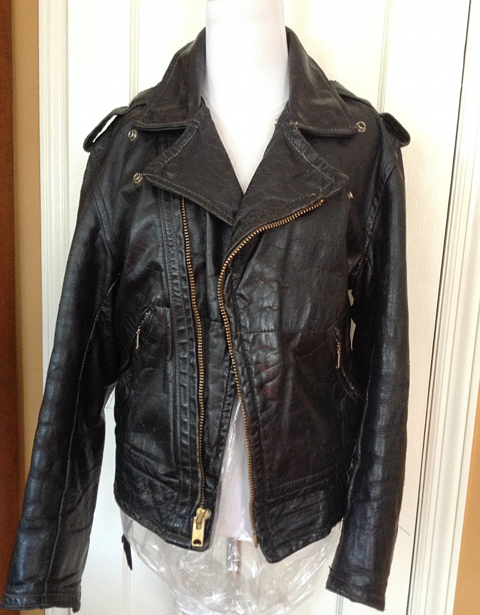 Vintage 1950's biker jacket, "After"