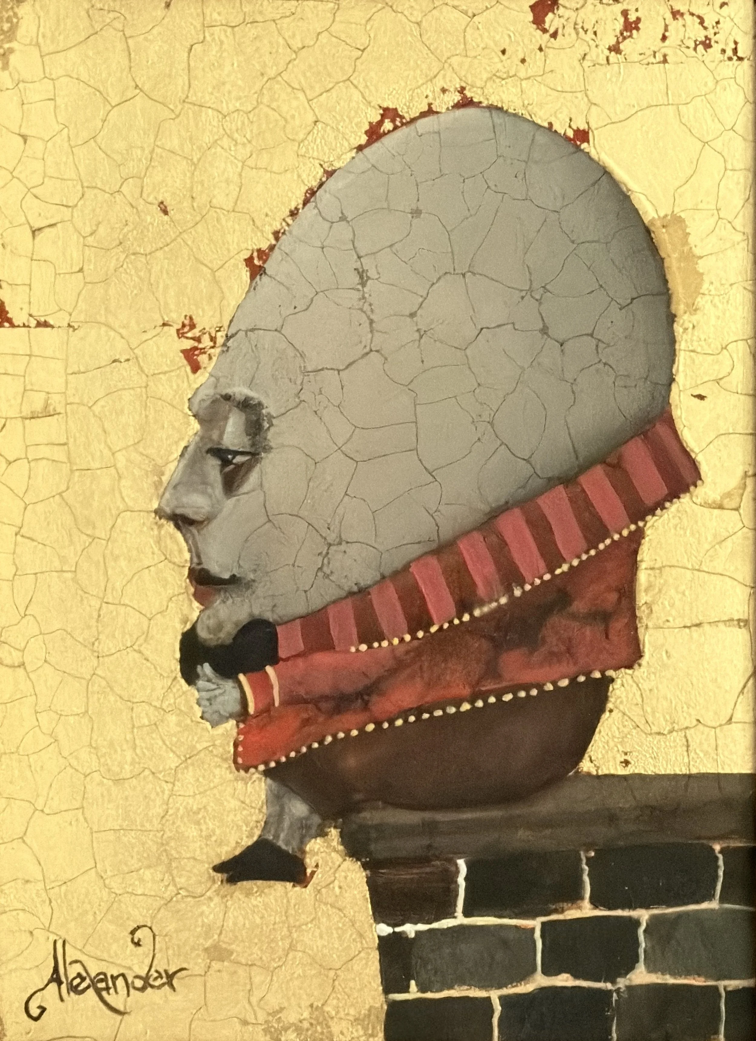 Dumpty Twiddling His Thumbs on a Wall