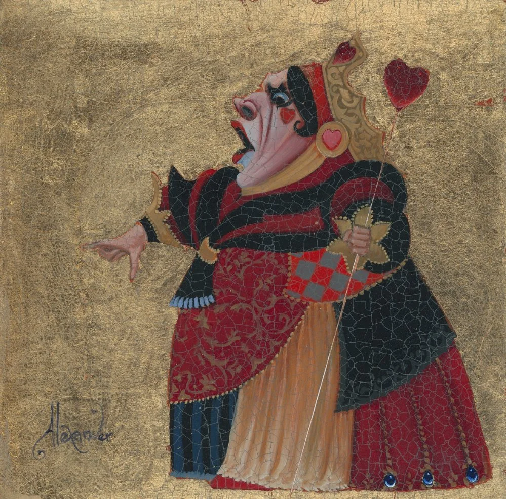 Queen of Hearts on Gold