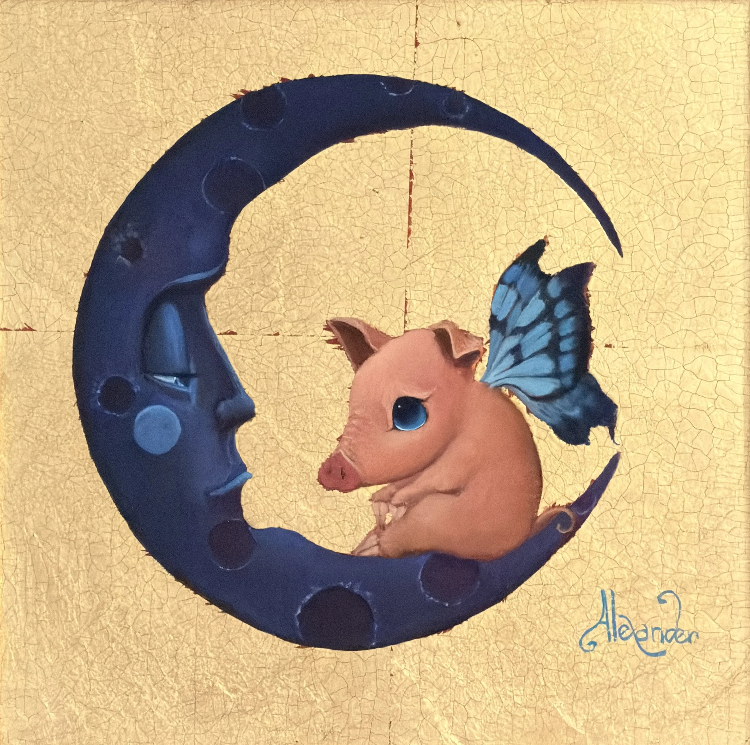 Little Piggy on the Blue Moon