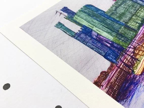 caernarfon castle castell dre gwynedd snowdonia tourism poster print colourful art artwork illustration