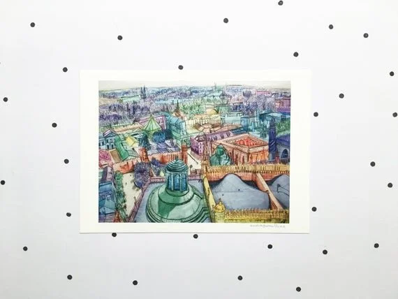 seville sevilla spain tourim print poster spanish illustration art artwork colourful