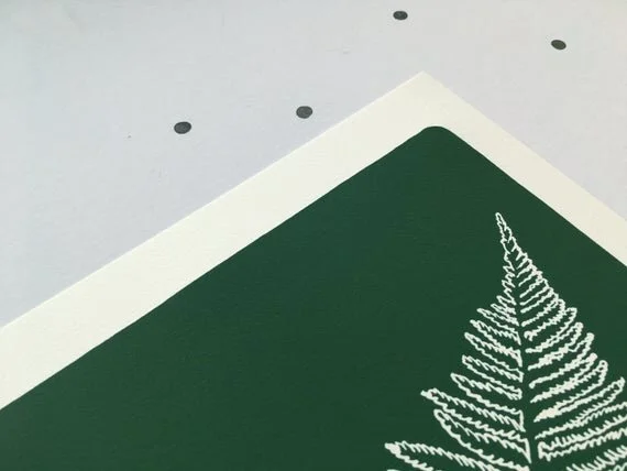 fern green minimal minimalist print poster rhedyn simple line drawing illustration art artwork