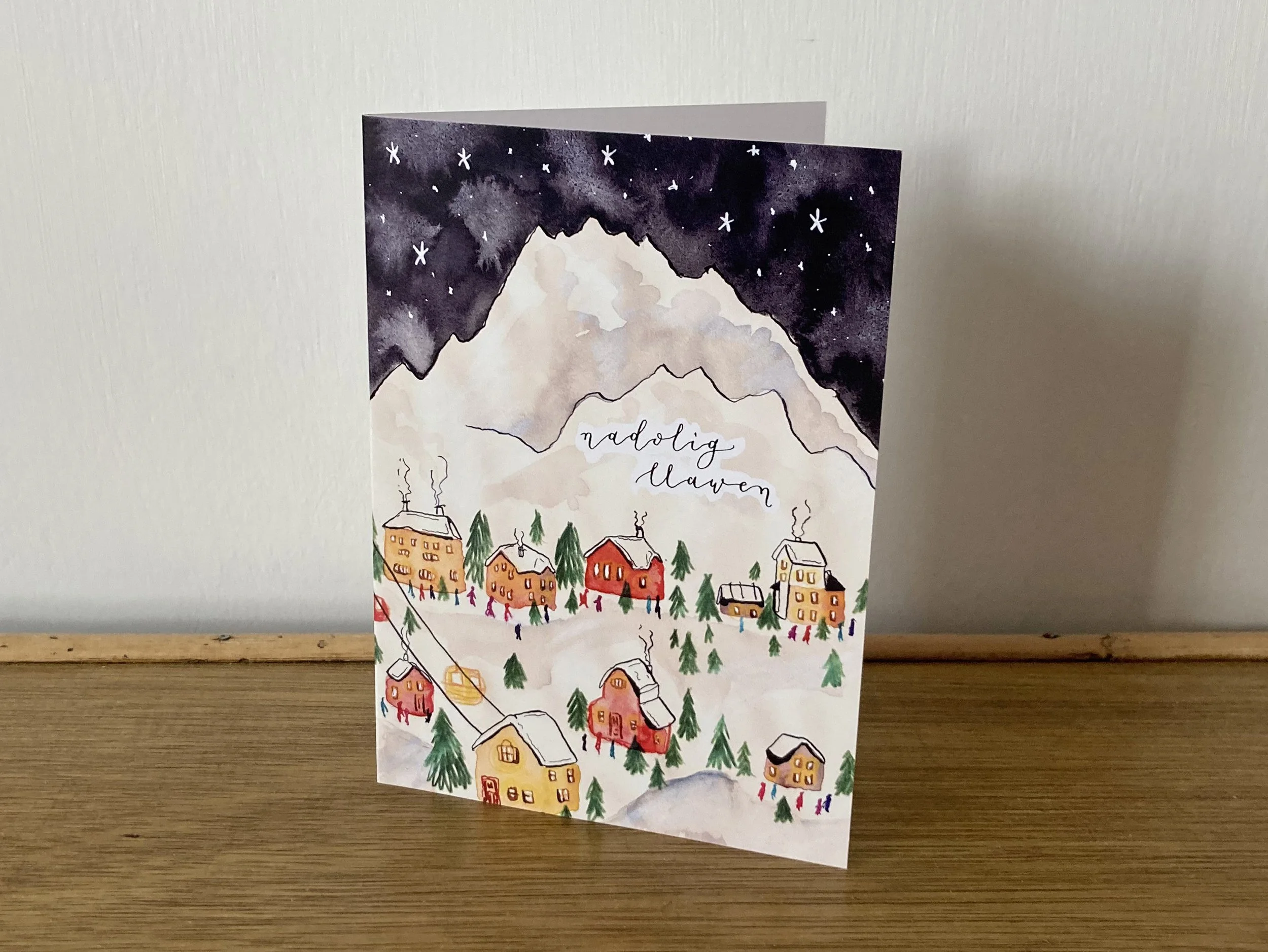 cerdyn nadolig llawen gwyliau sgio main.jpeg