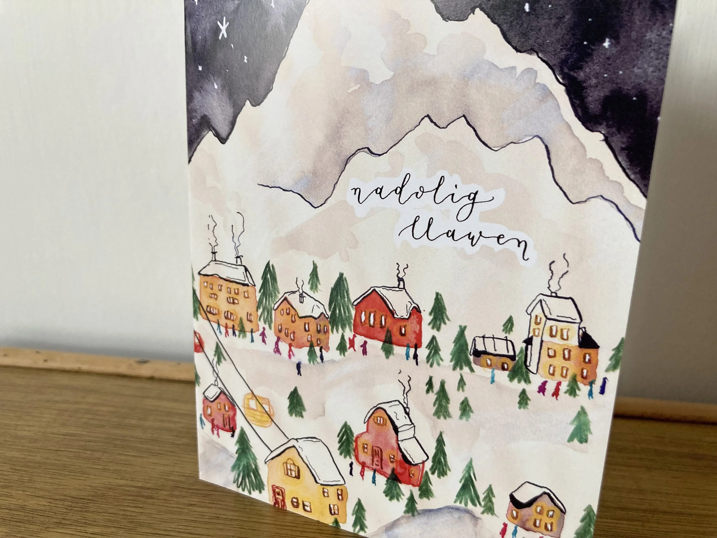 cerdyn nadolig llawen gwyliau sgio closeup 1.jpeg