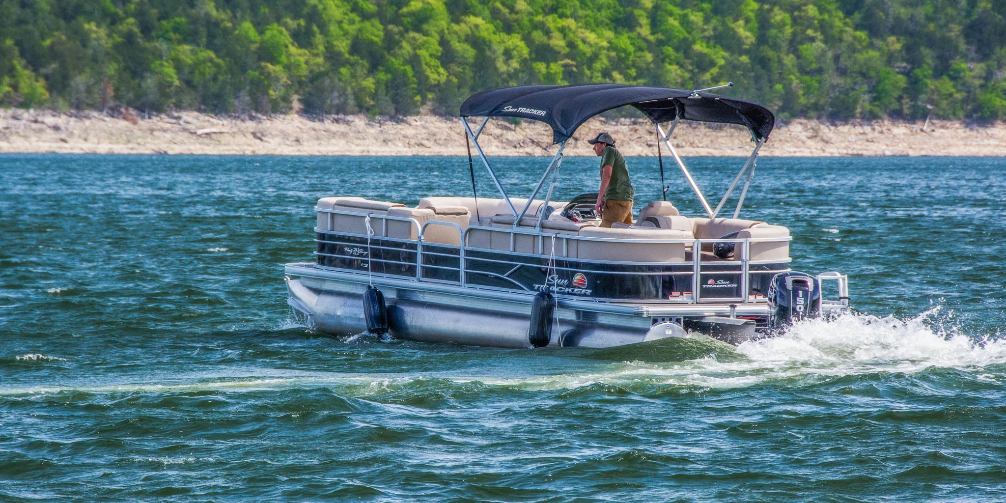 Theodosia rental boat 24 ft pontoon