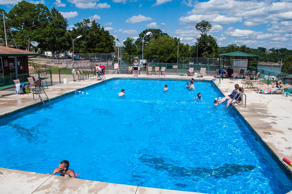 Missouri vacation_swimming pool at Theodosia Marina-Resort at Bull Shoals Lake