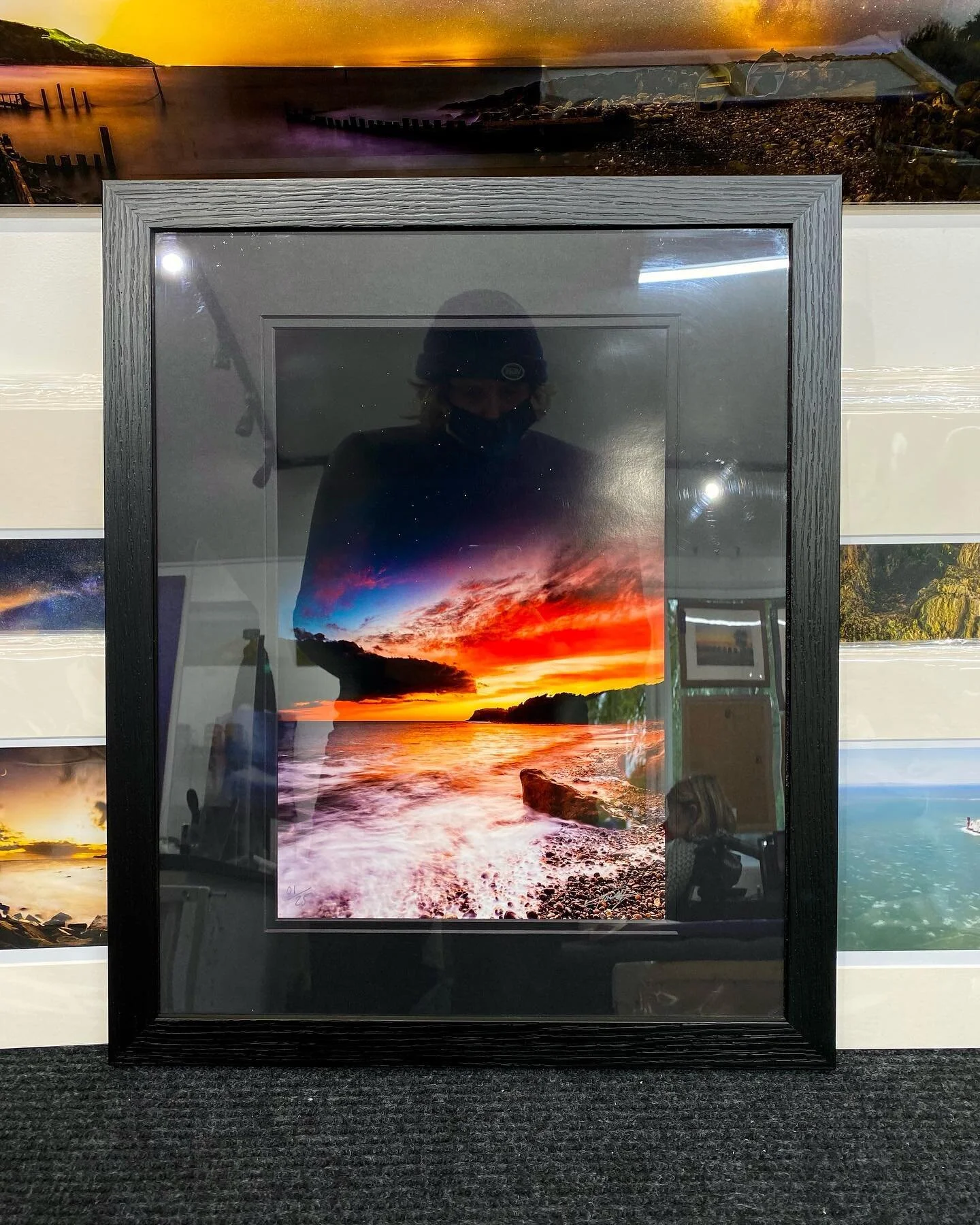 A customer popped into the gallery today with their #chadpowellphotography Black Edition to upgrade to @truvueglazing ultra Vue anti-reflective glass which also reduces UV damage by 70%, such a difference! Swipe left for a direct comparison 🤓
