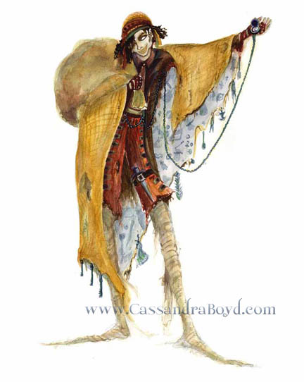 St. Singer Costume Sketch The ThreePenny Opera
