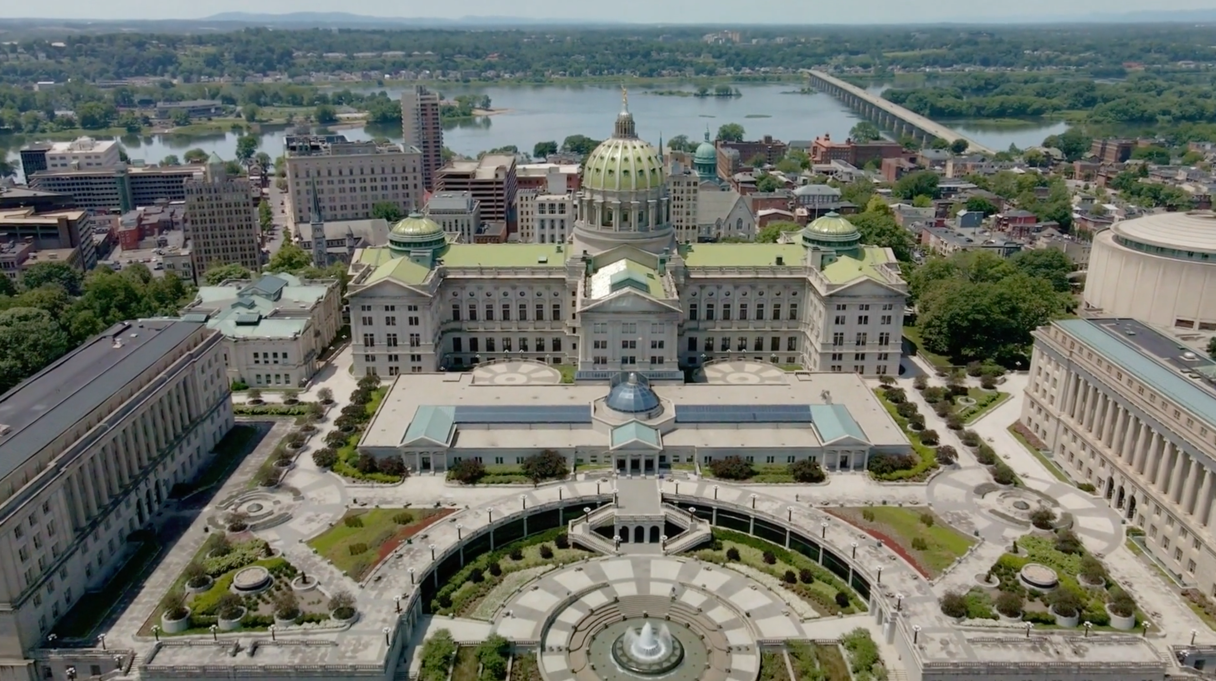 Funding impact case study banner featuring the Pennsylvania Capitol