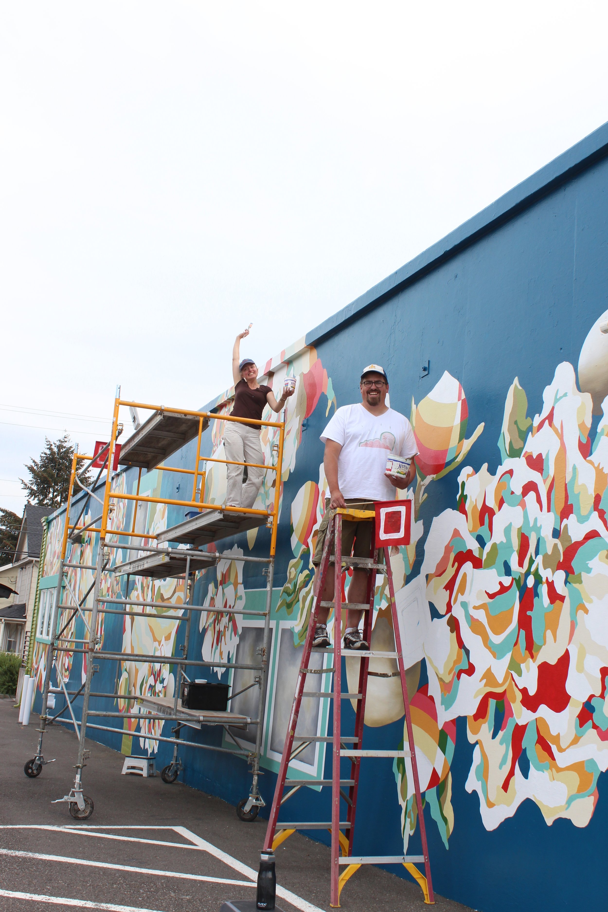 Jesse and I paint the day away!