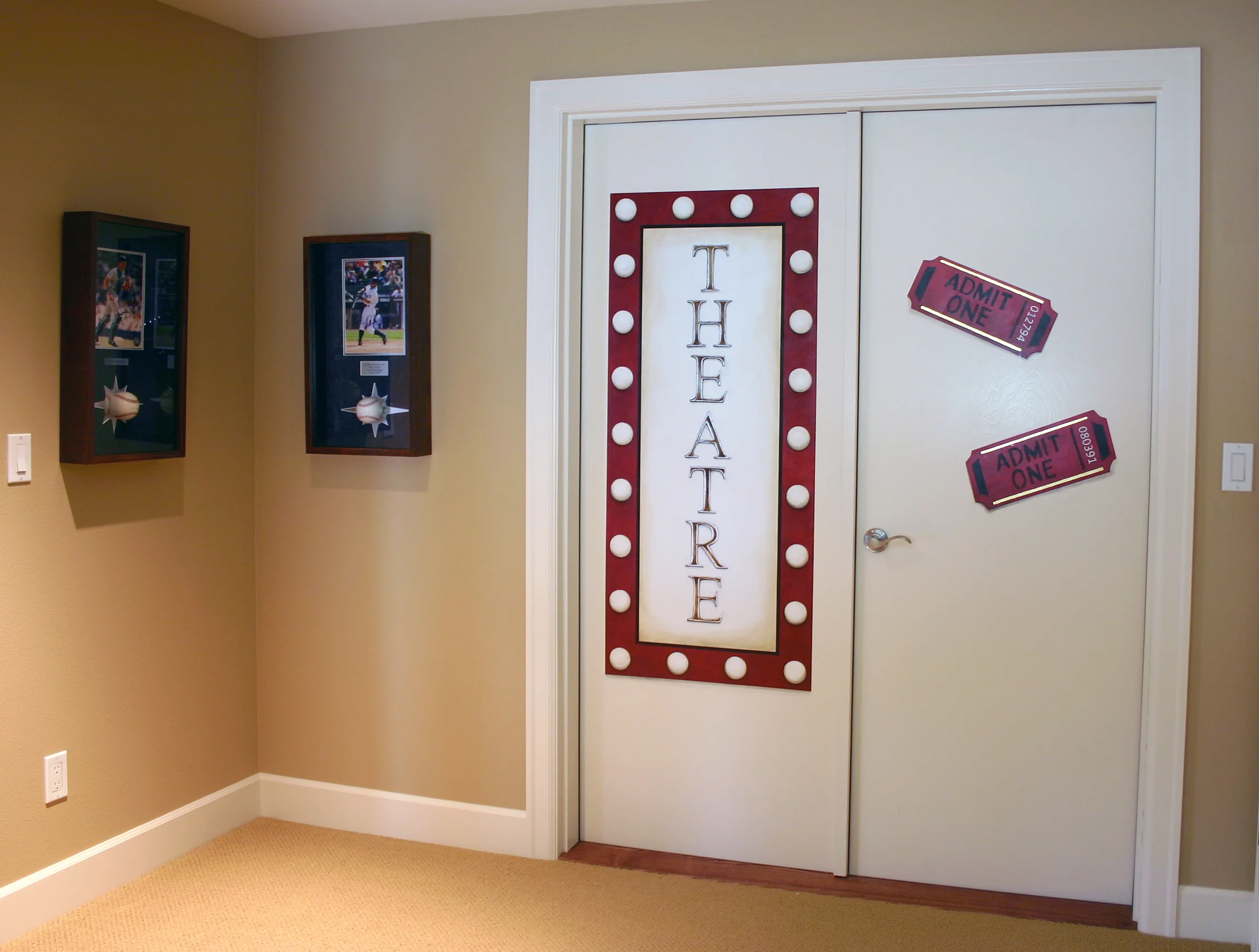 Hand painted theater doors.