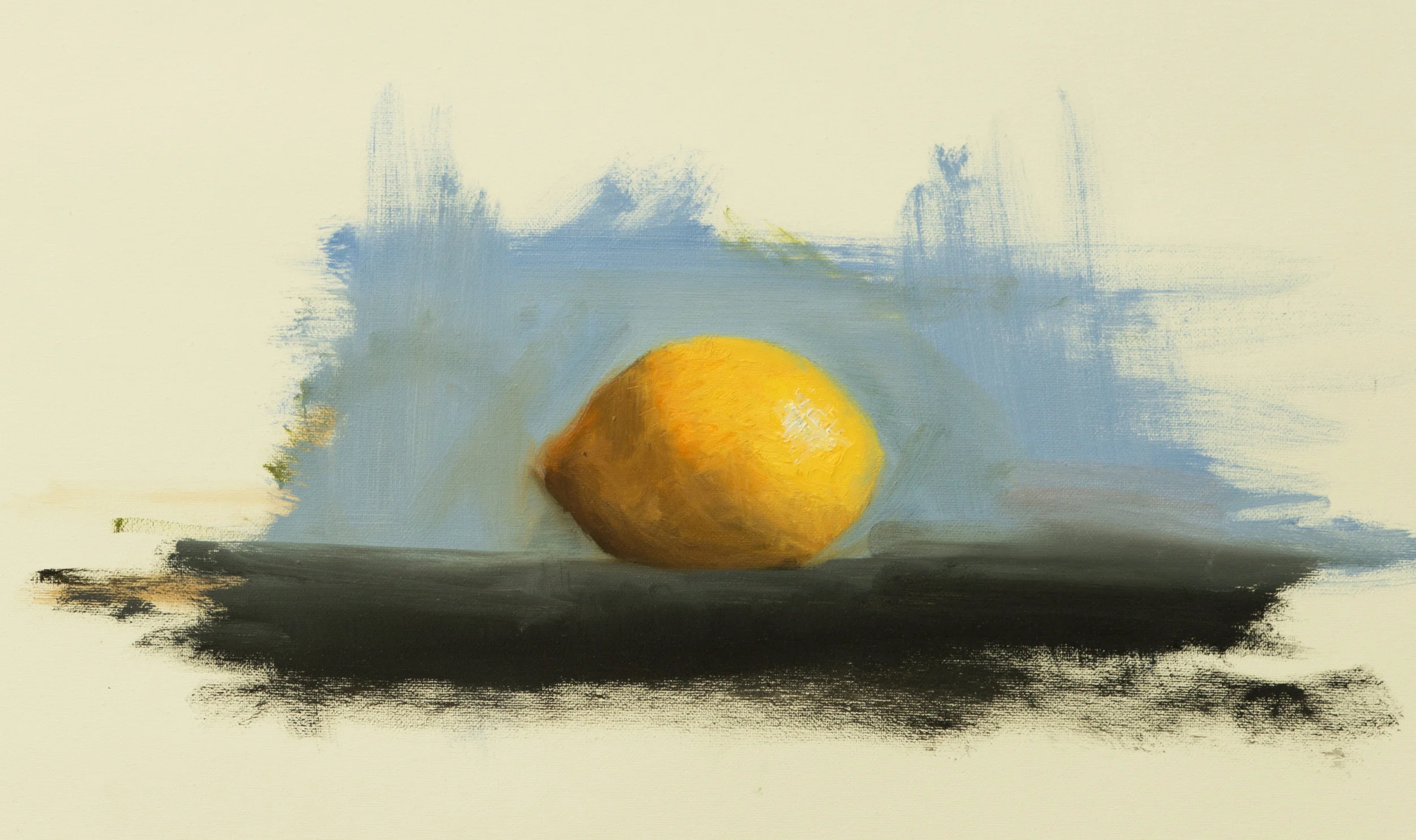 'Lemon study - 7' Medium: Oil on canvas Size: 11" x 15" / 27cm x 40cm SOLD