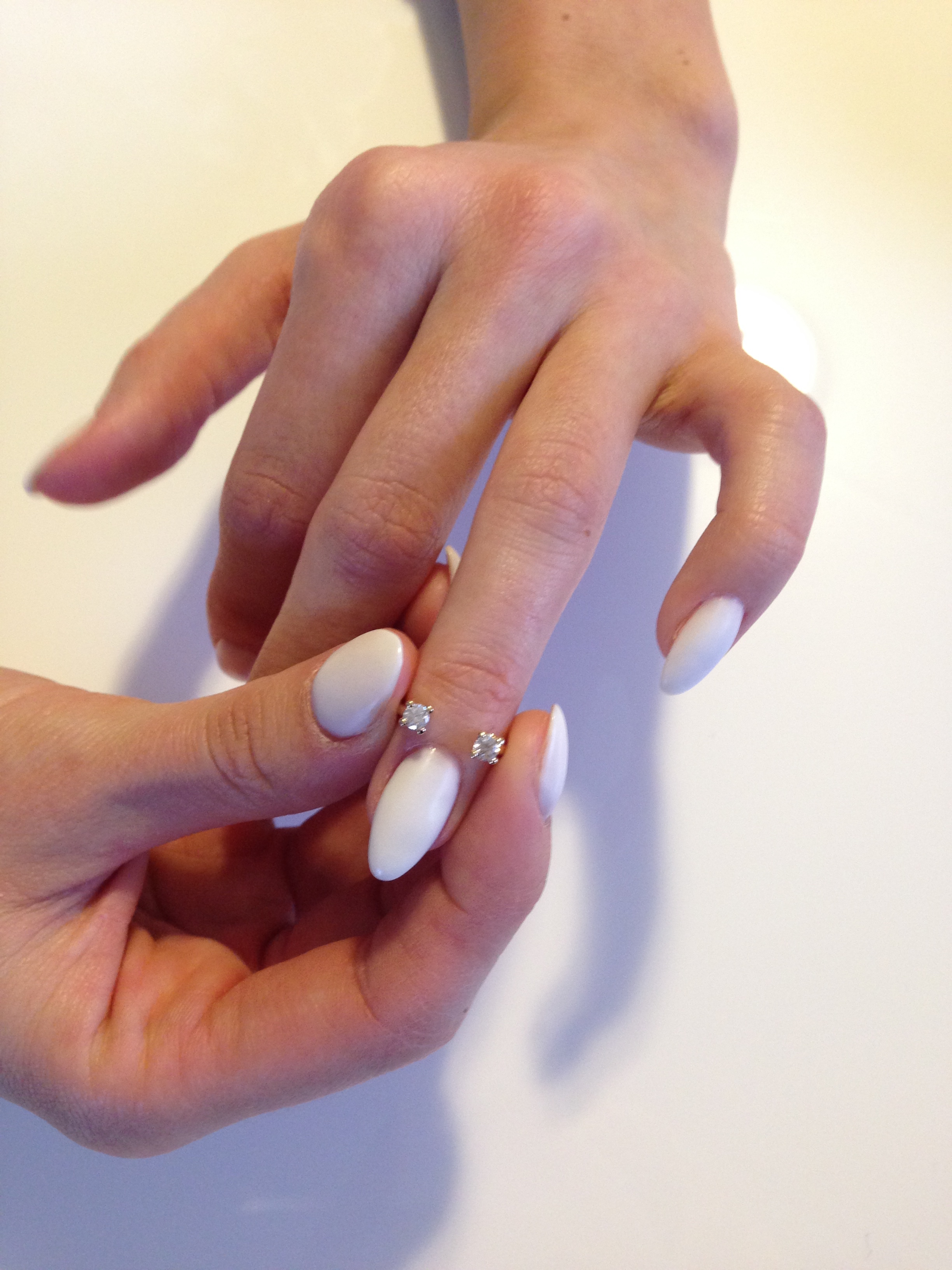 You should NOT be able to insert the ring straight into the finger