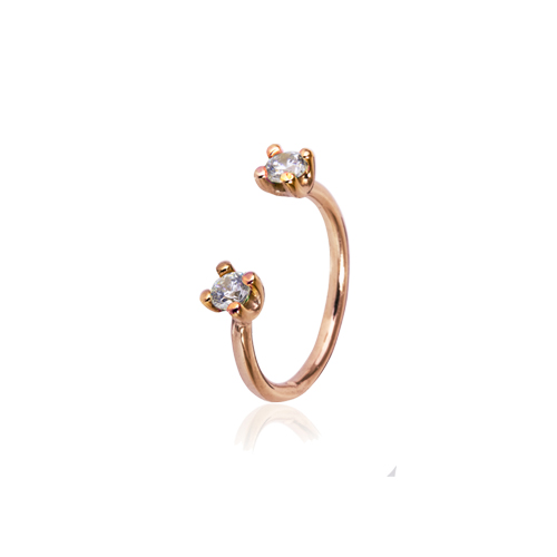 Freya - 10K pink gold Midi Ring