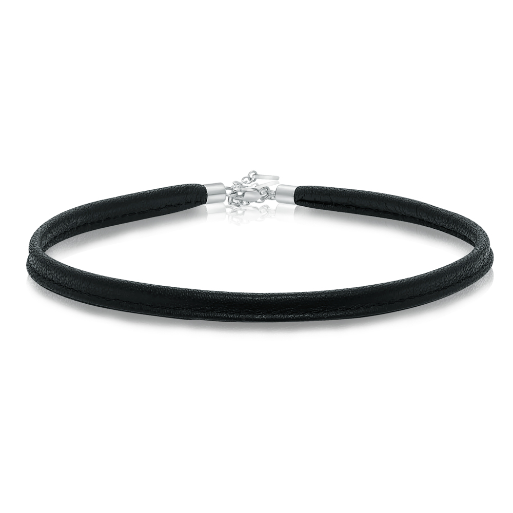 Chika - Leather & 925 Sterling silver Choker / Bracelet