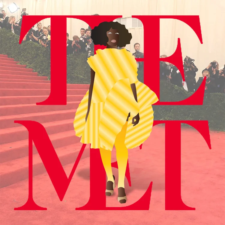 Solange Knowles at the 2016 Met Gala in Robert. Digital Illustration